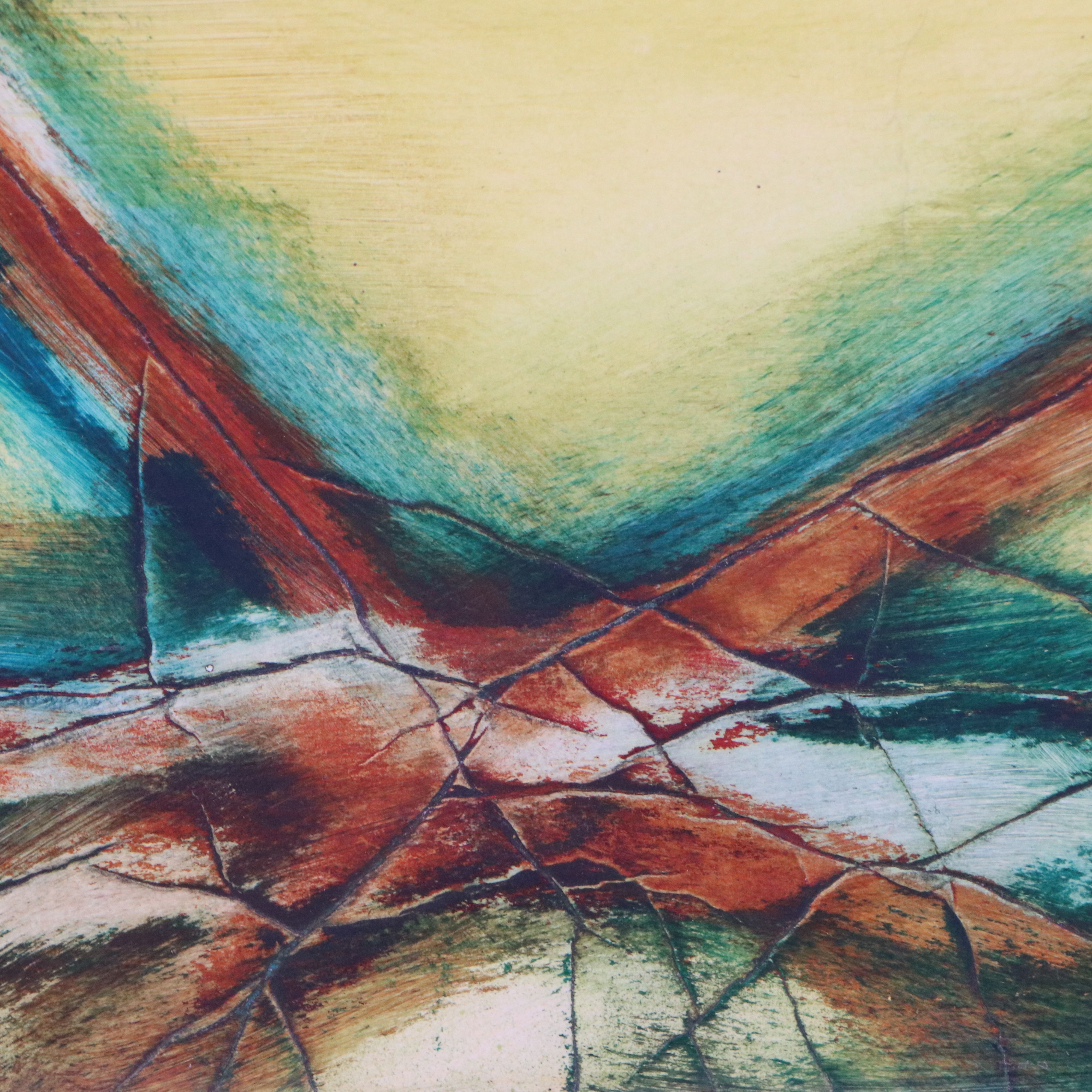 Luisa Elena Betancourt Abstract Mixed Media Painting, 2002