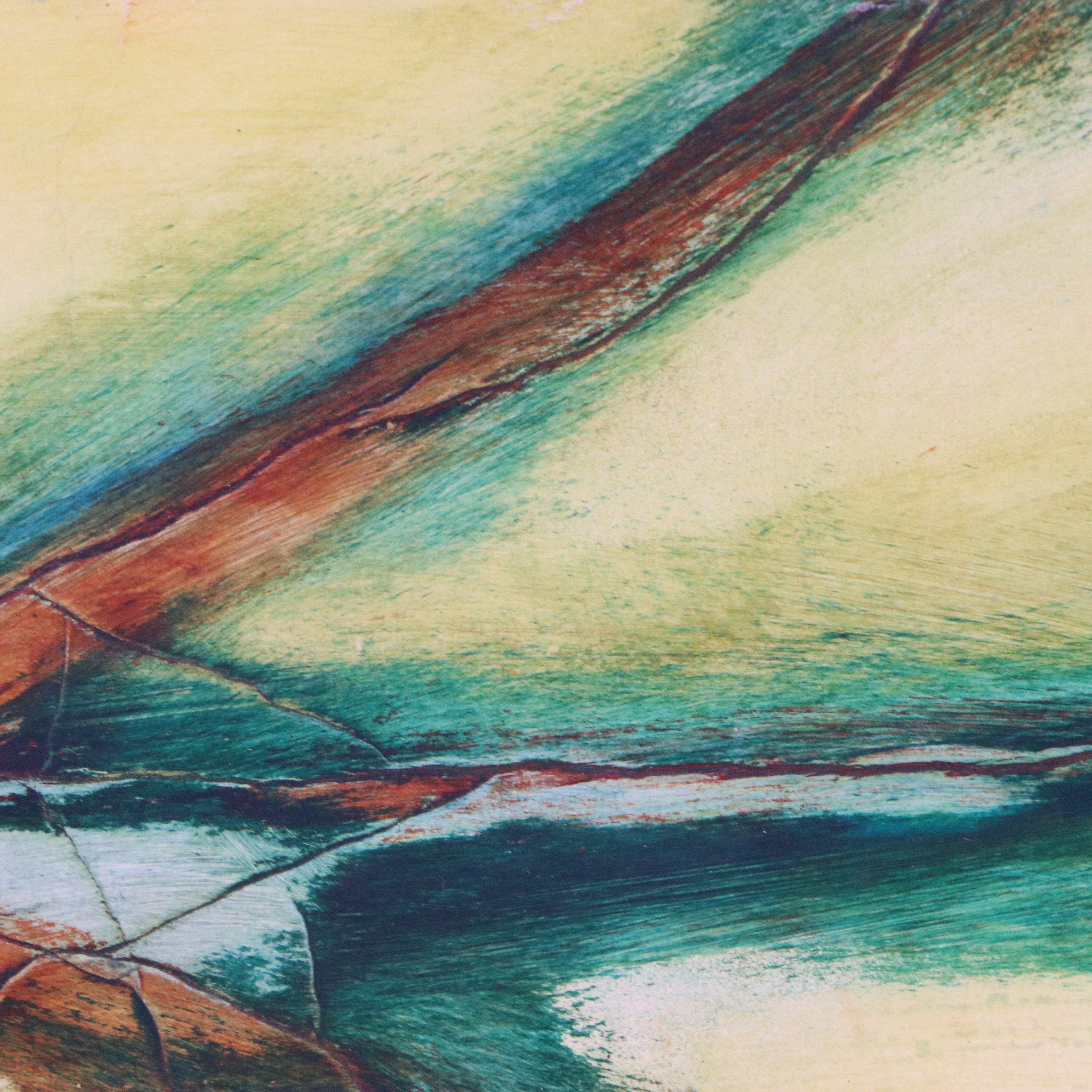 Luisa Elena Betancourt Abstract Mixed Media Painting, 2002