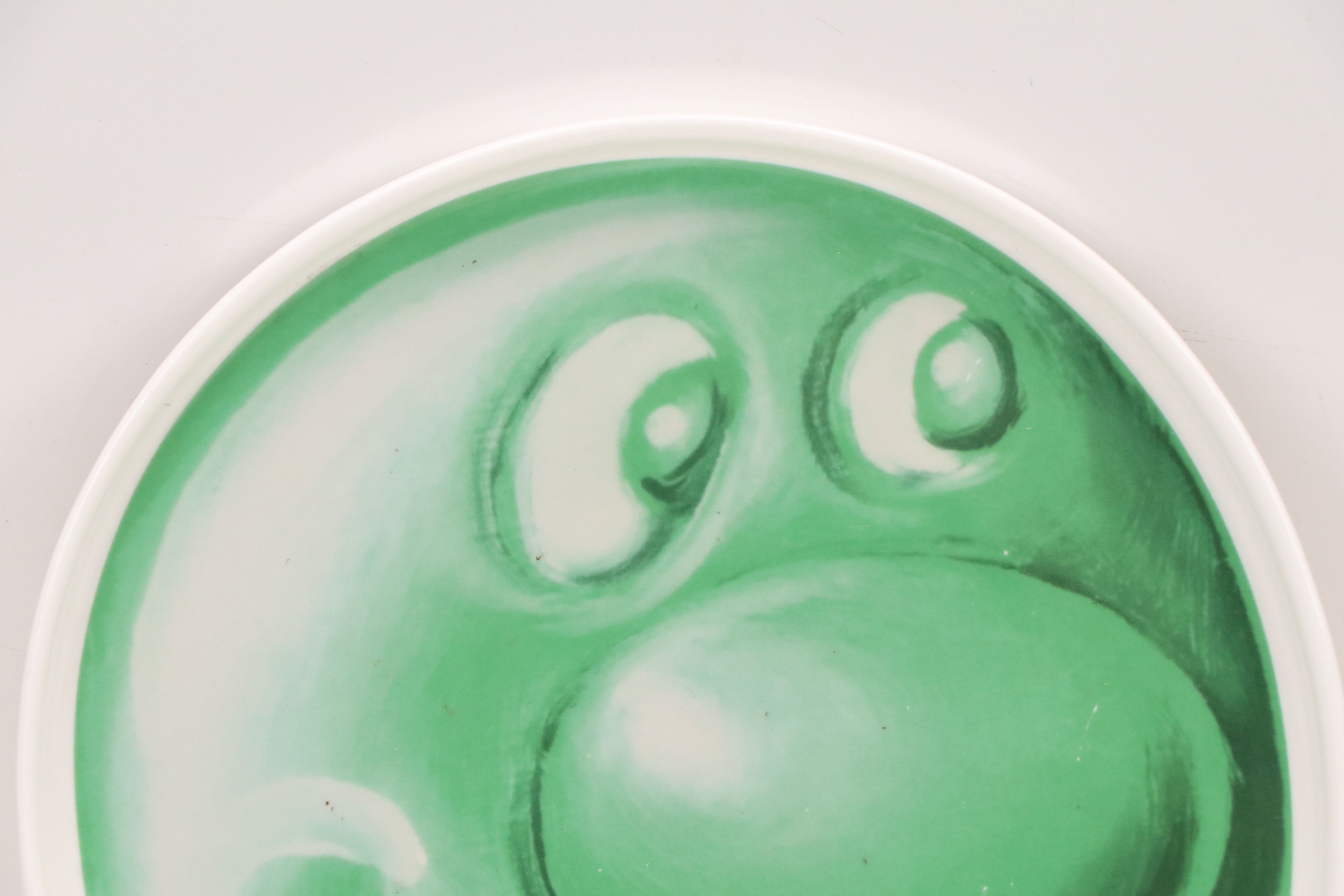 Kenny Scharf for The Hundreds Printed Ceramic Plate "Green Face," 2020