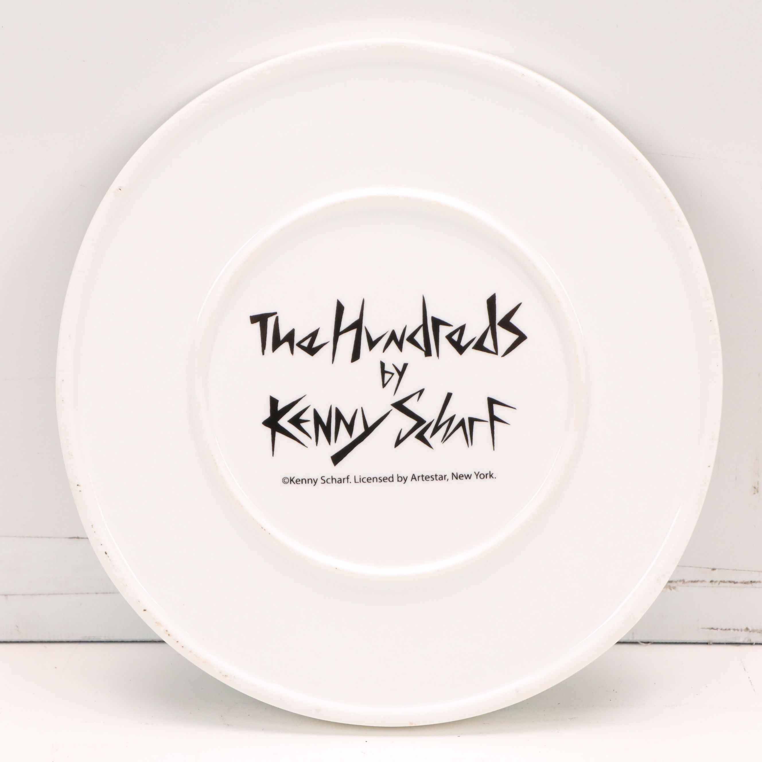 Kenny Scharf for The Hundreds Printed Ceramic Plate "Green Face," 2020