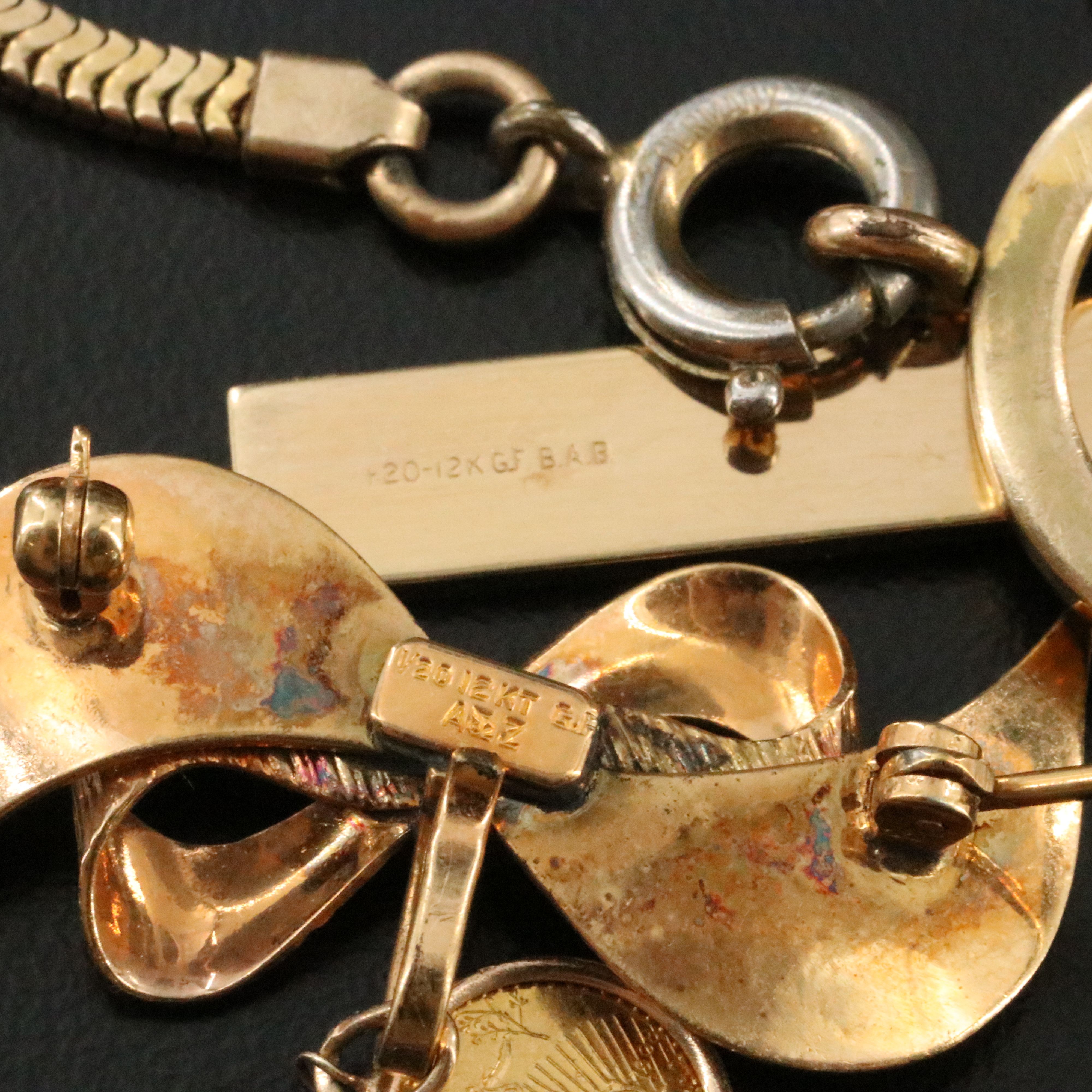 Miniature 24K Saint-Gaudens Replica $20 Coin Featured in Vintage Jewelry