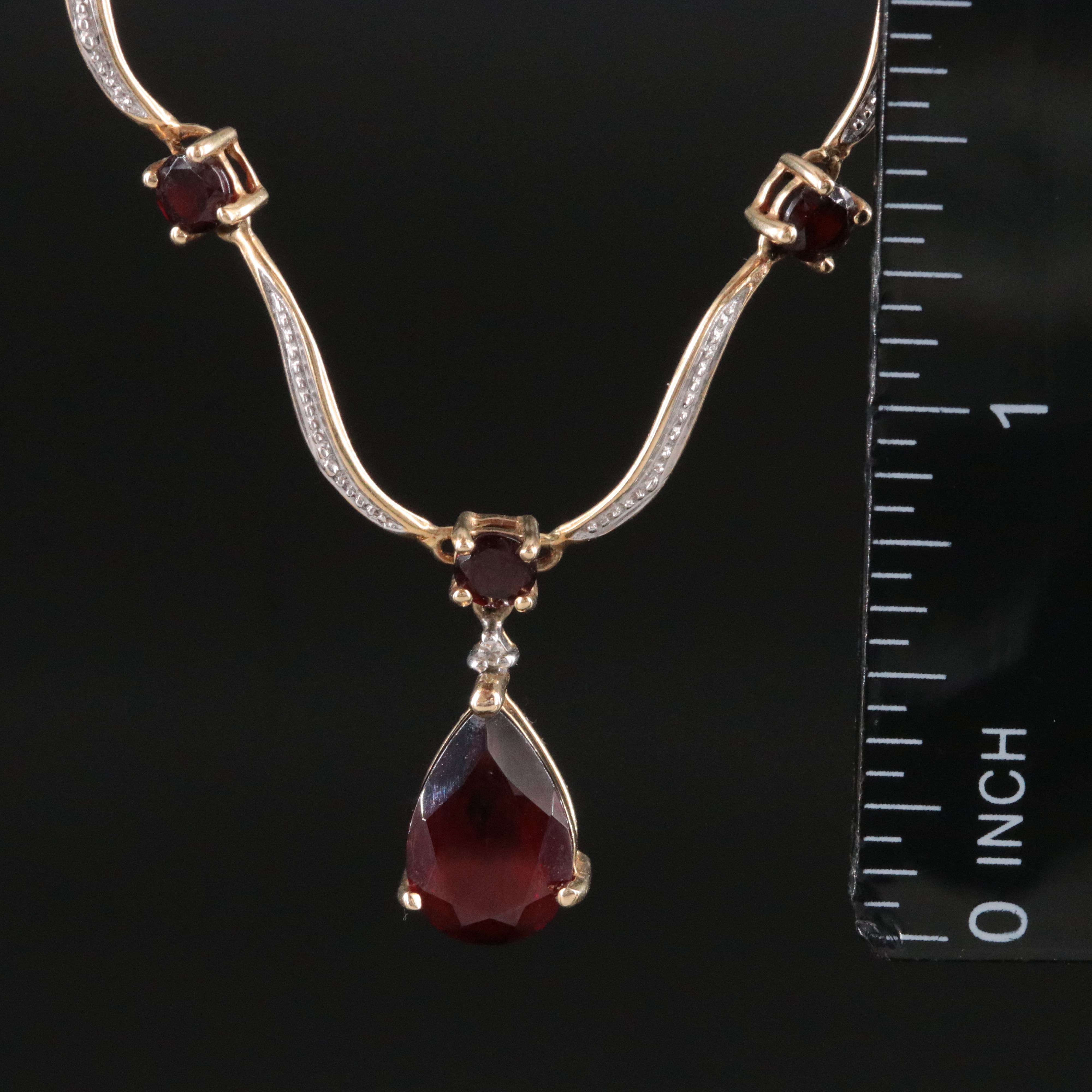 14K Garnet Necklace