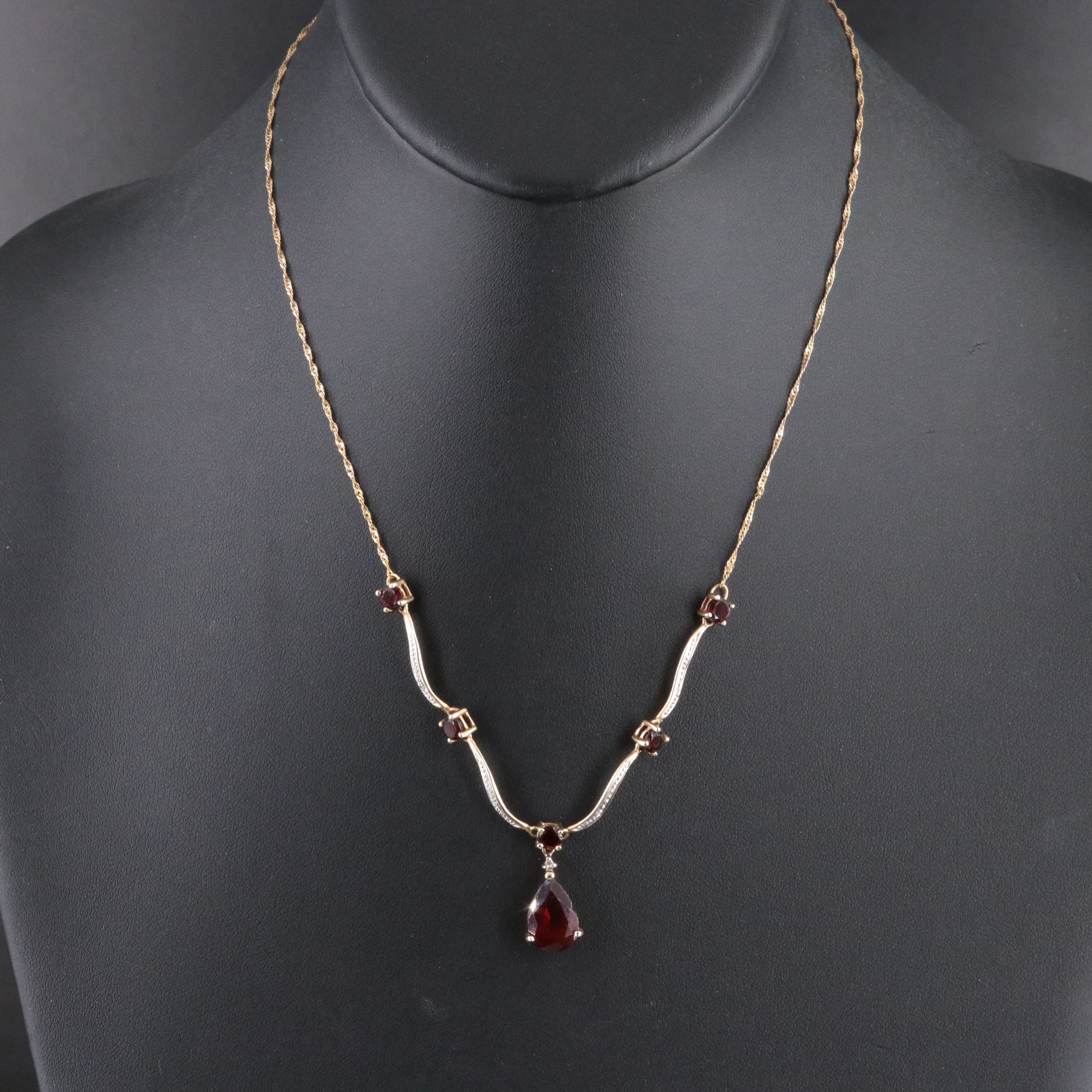 14K Garnet Necklace