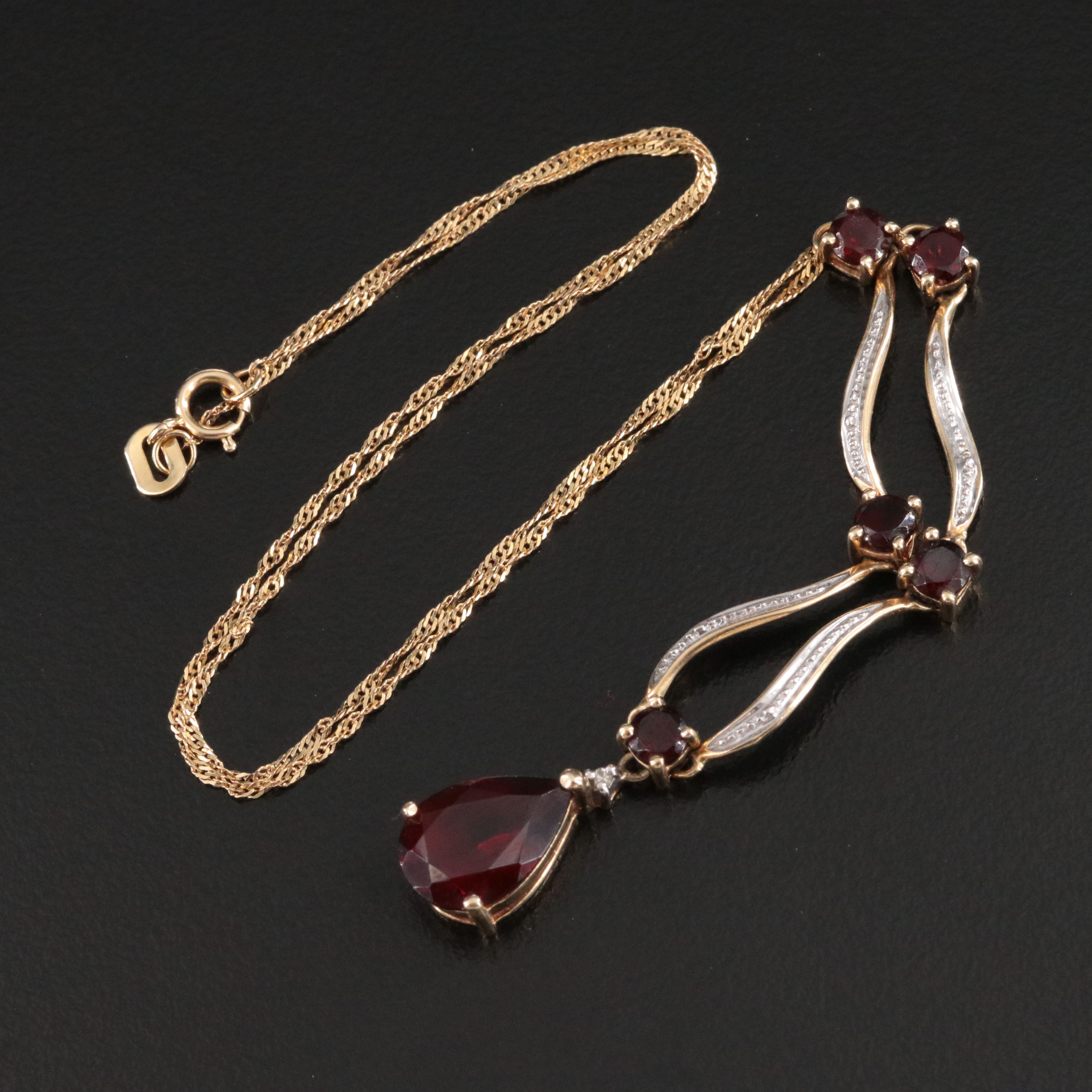 14K Garnet Necklace