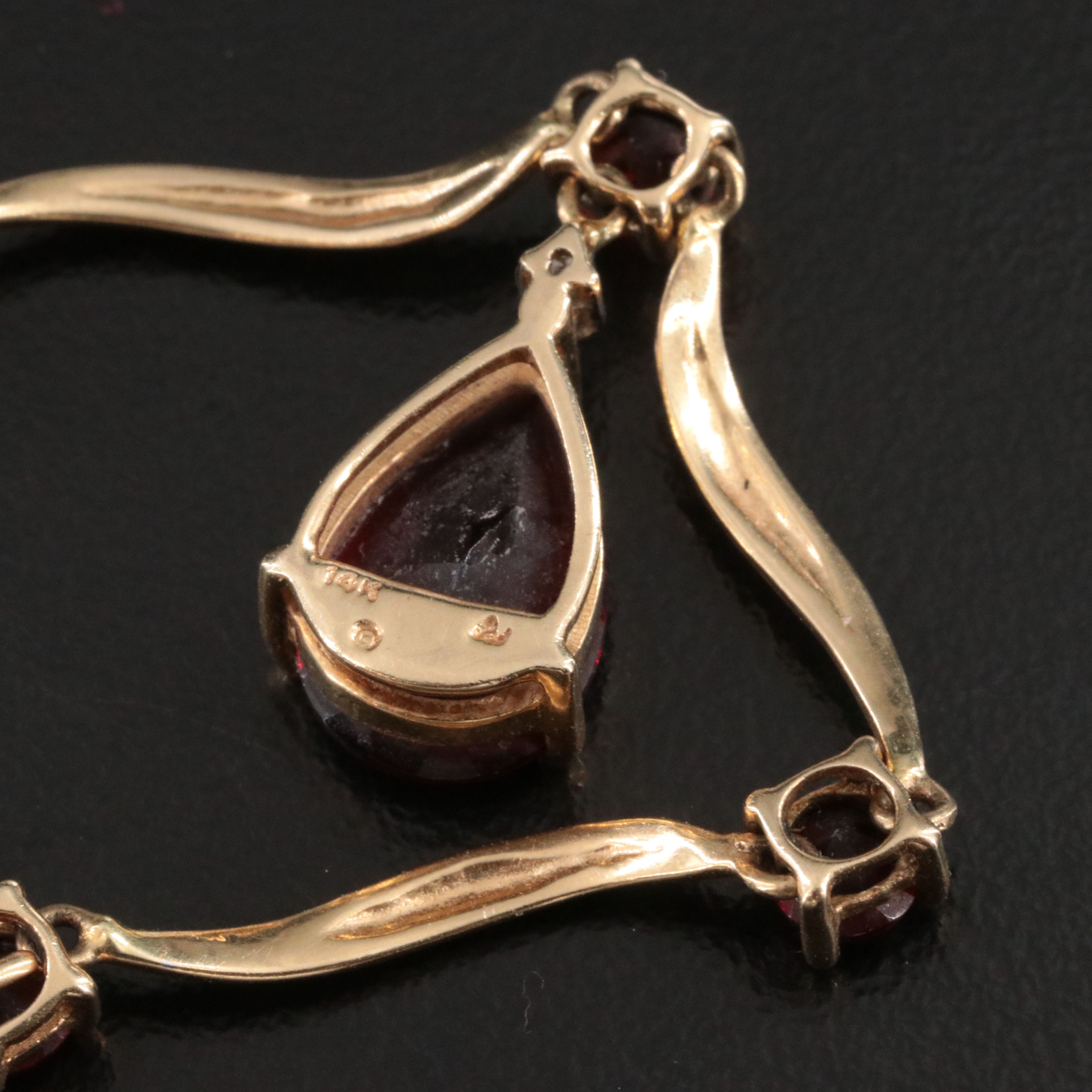 14K Garnet Necklace