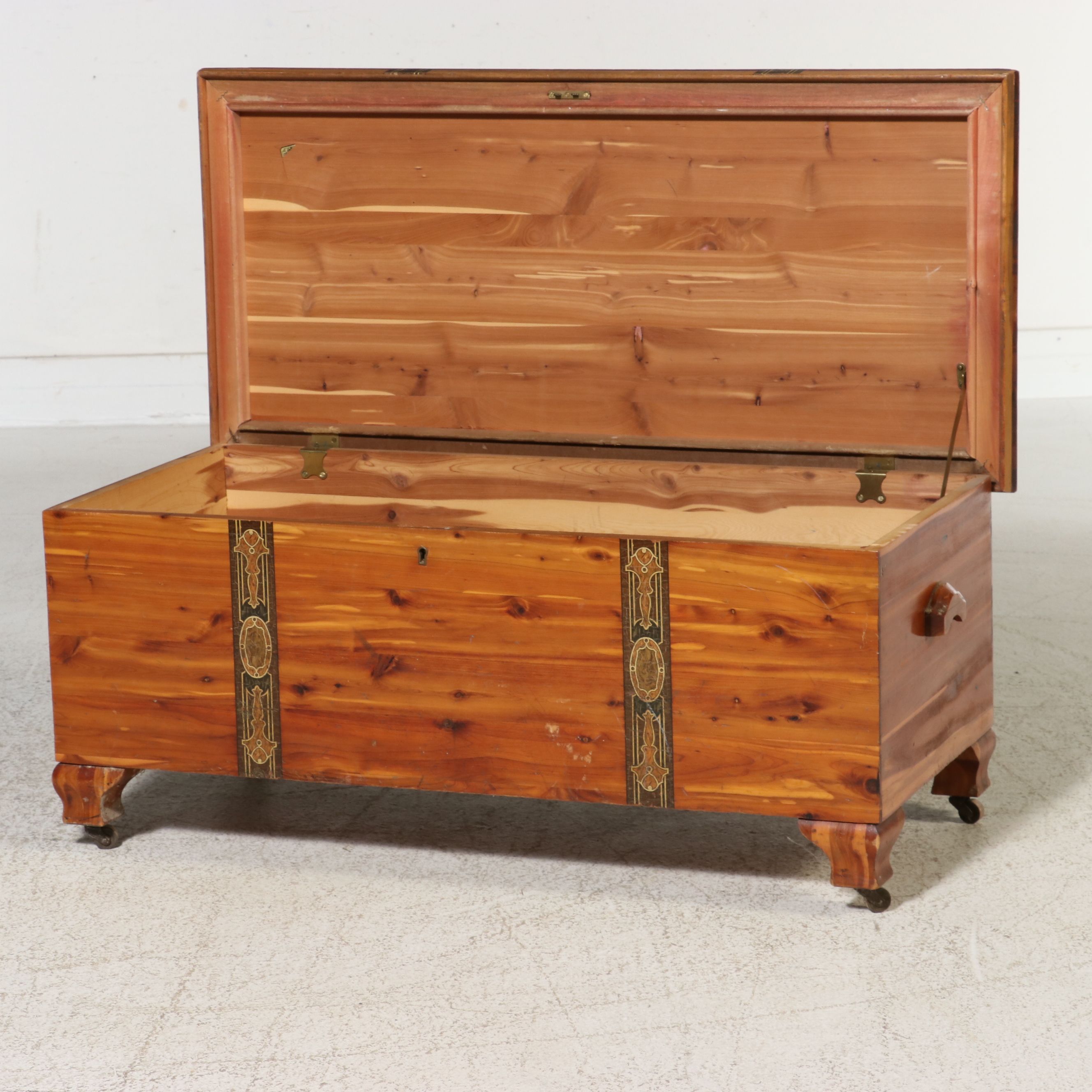 Cedar Chest with Decorative Printed Bands