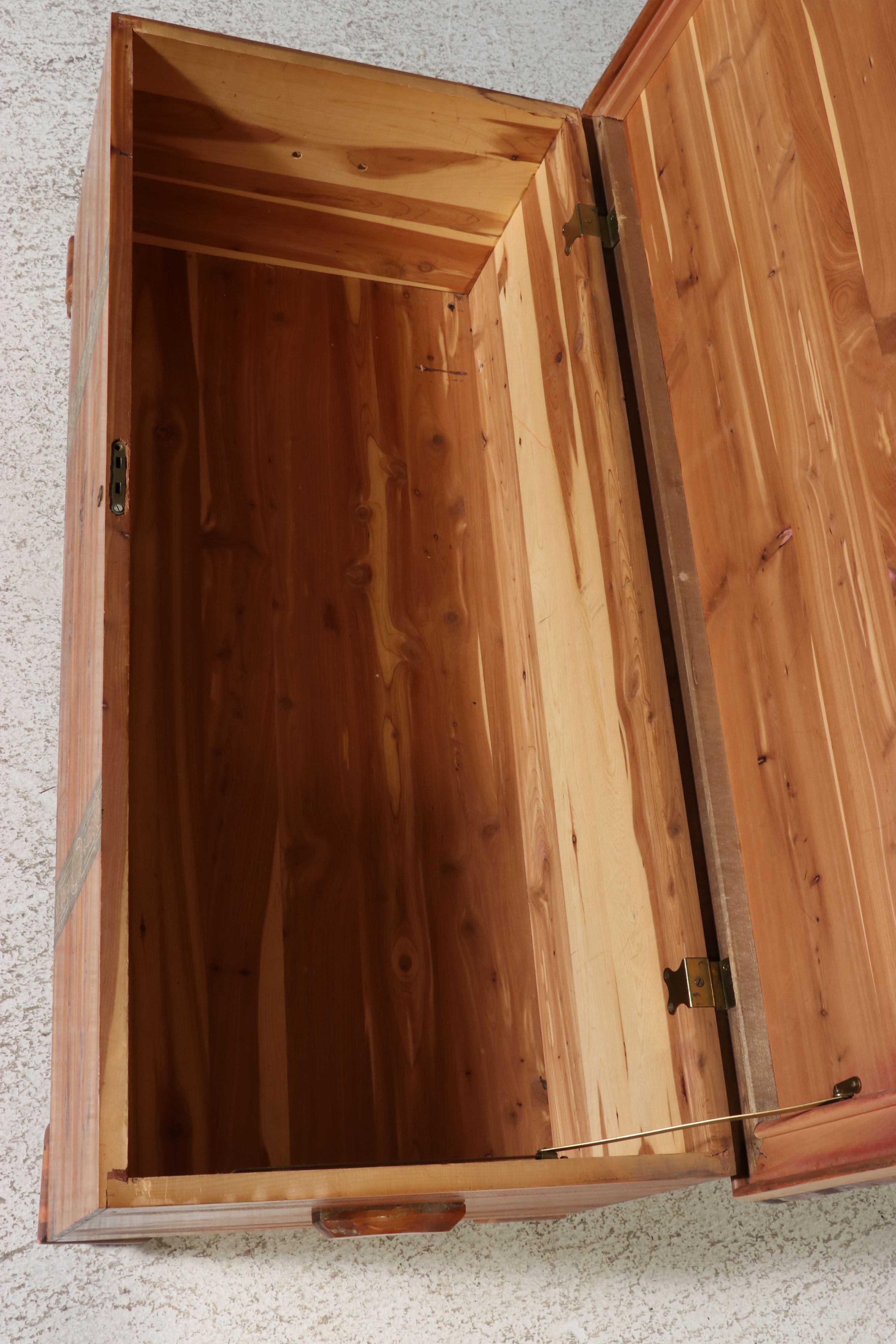 Cedar Chest with Decorative Printed Bands