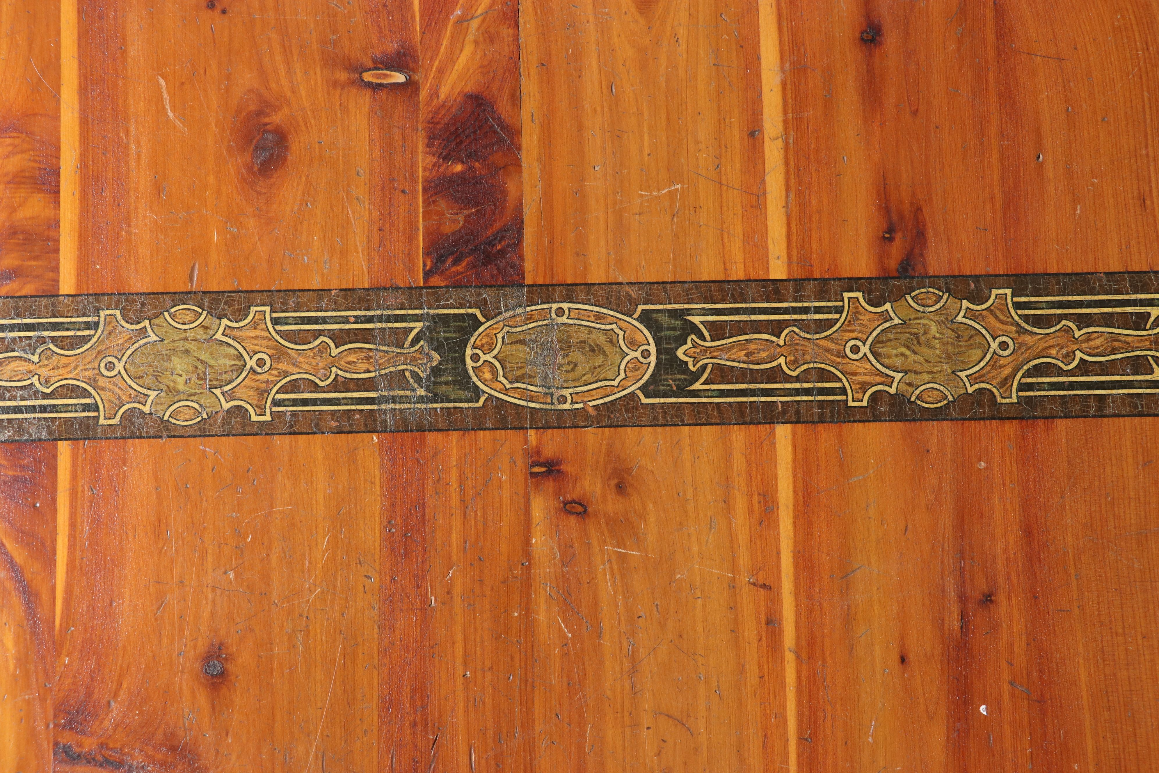 Cedar Chest with Decorative Printed Bands