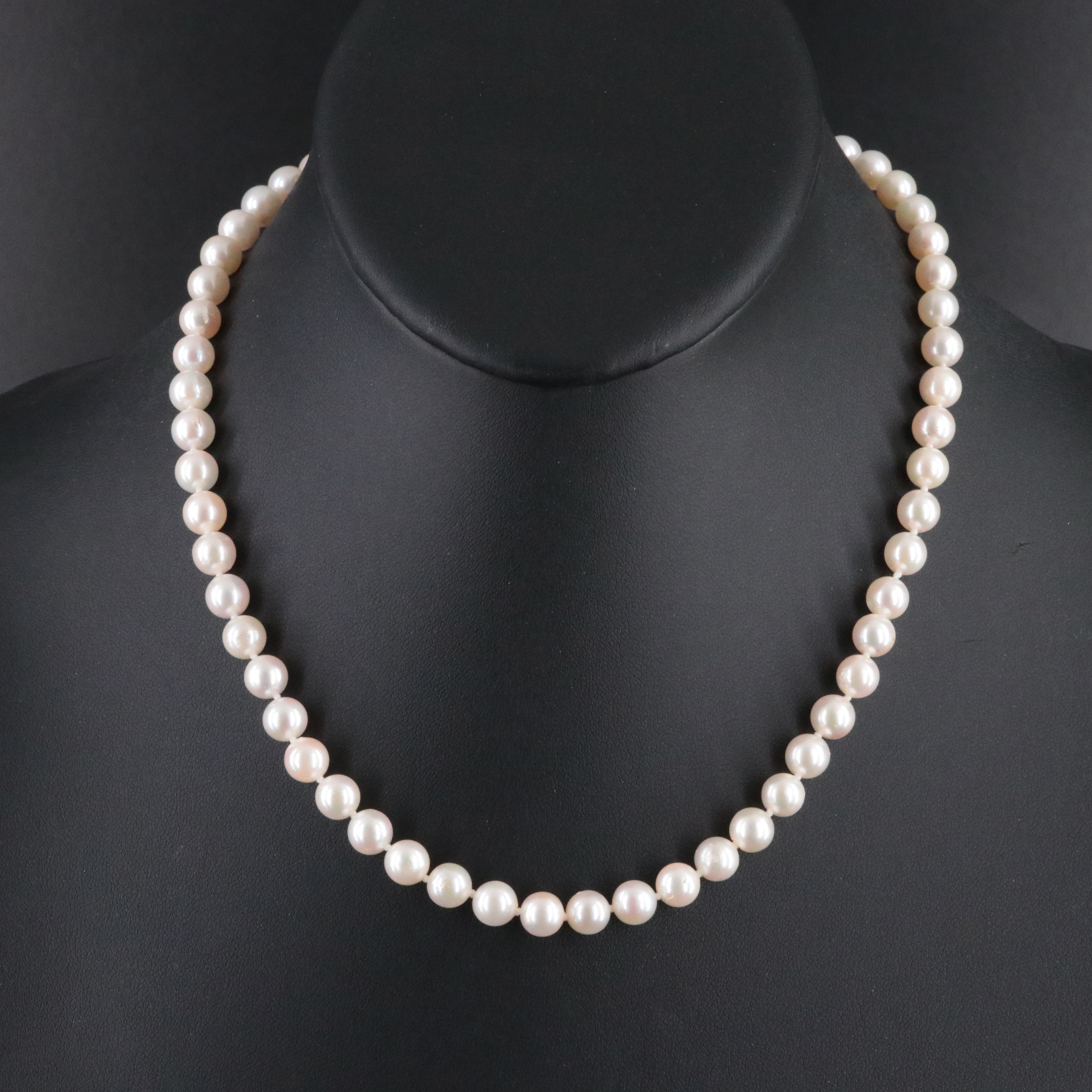 Pearl Necklace with 14K Clasp