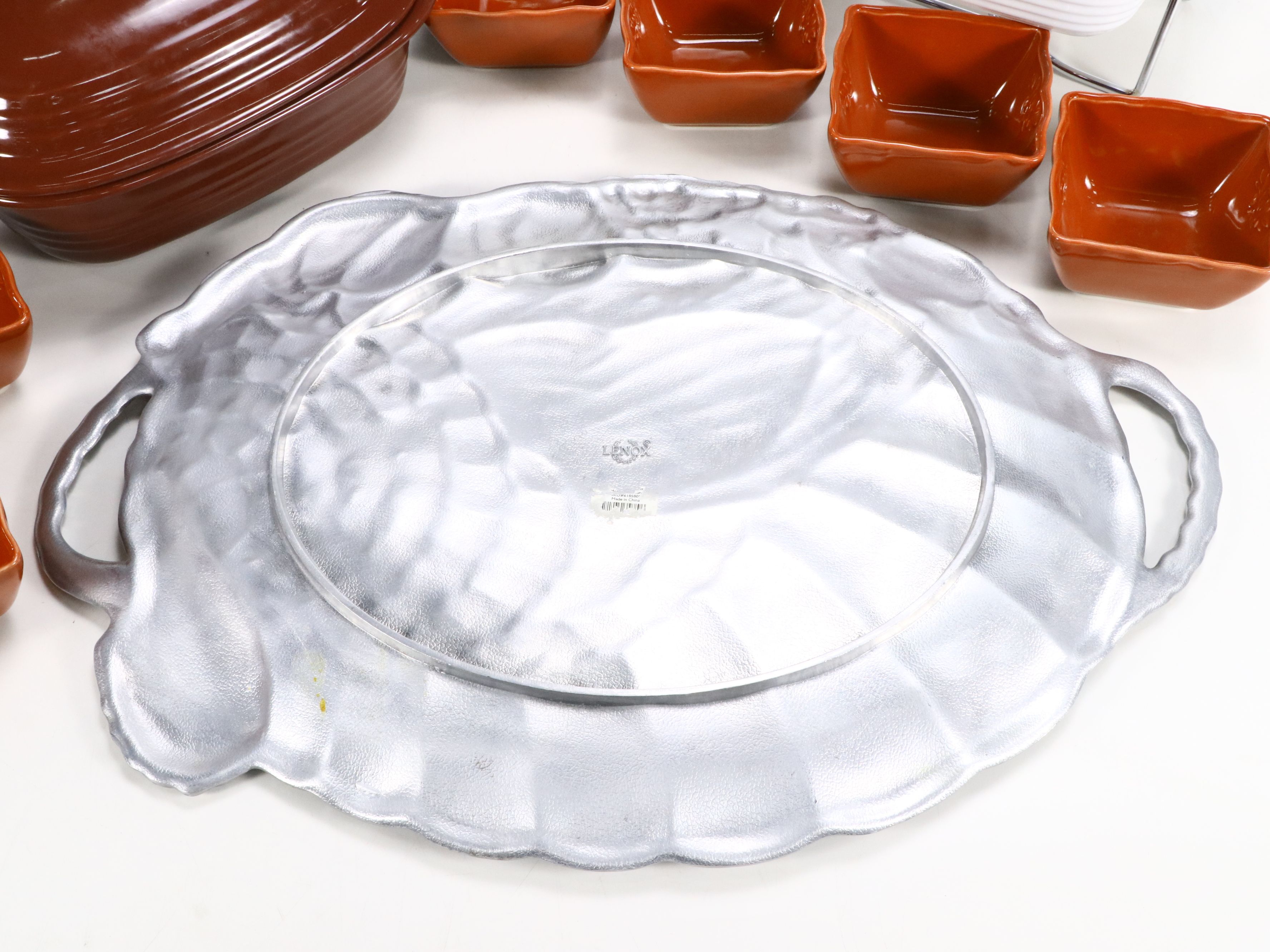 Lenox Autumnal Handle Tray, Sur la Table Bowls, Buffet Dishes and More Serveware