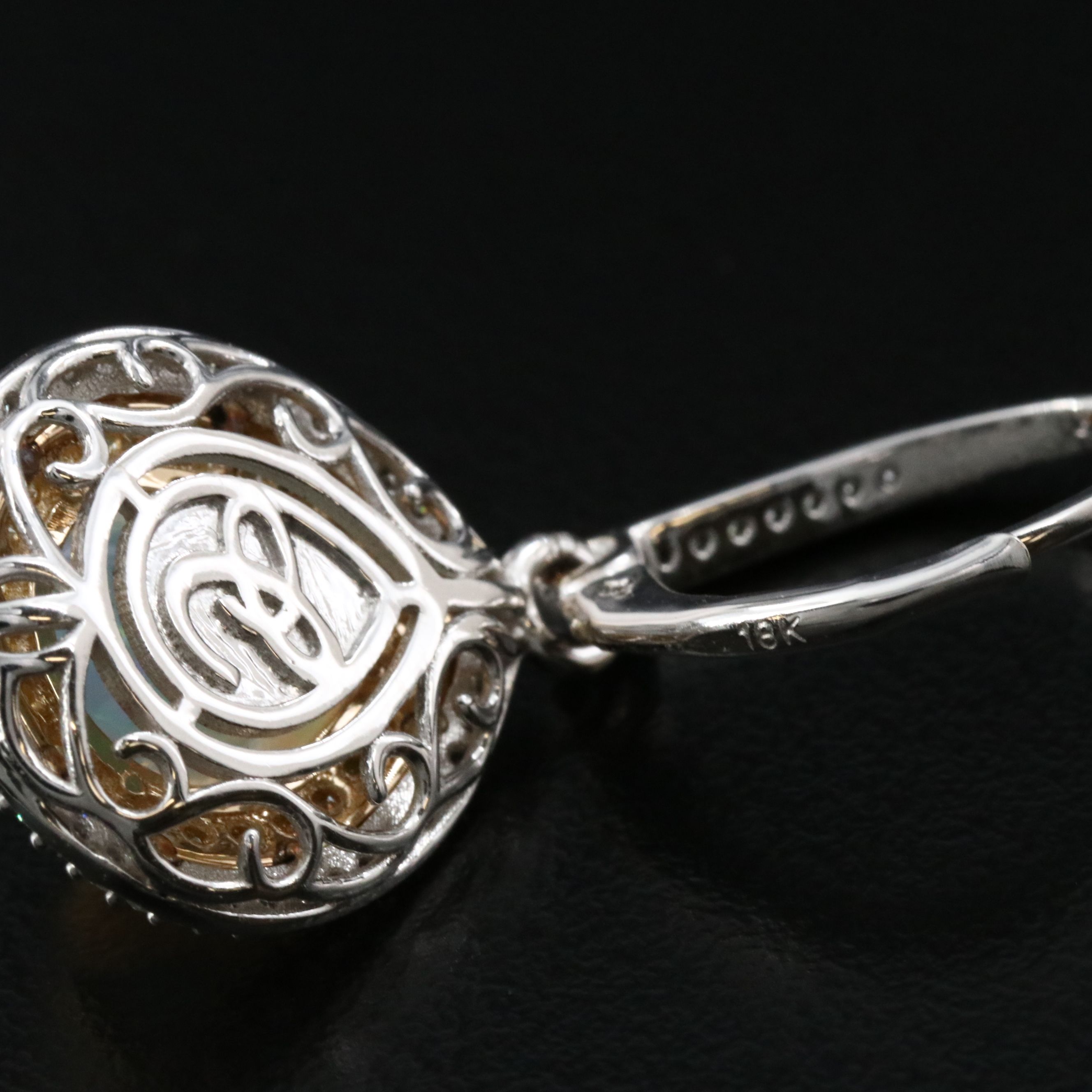 Chromia 18K Opal and Diamond Drop Earrings with Fancy Yellow Diamonds