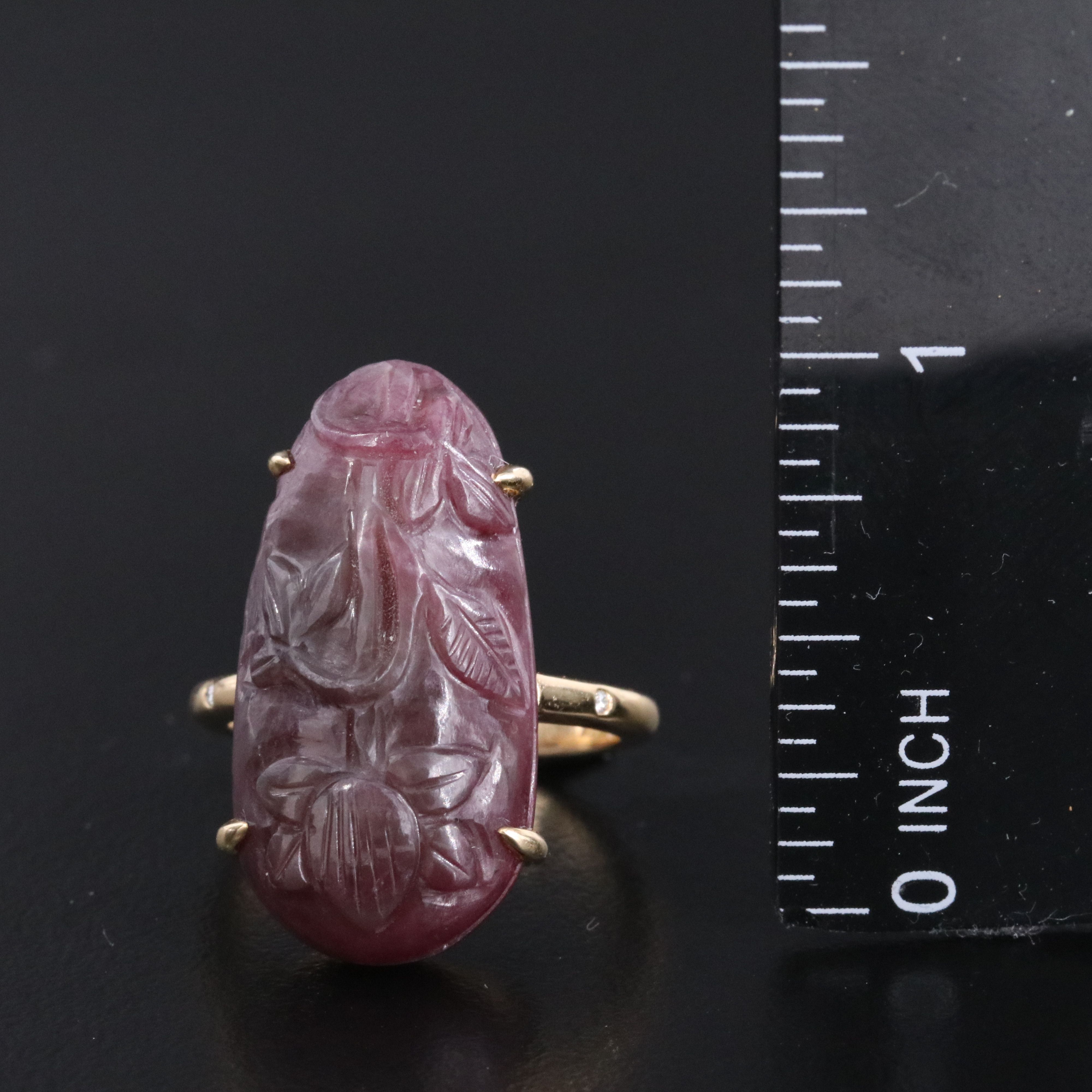 Chromia 18K 25.67 CT Ruby and Diamond Ring