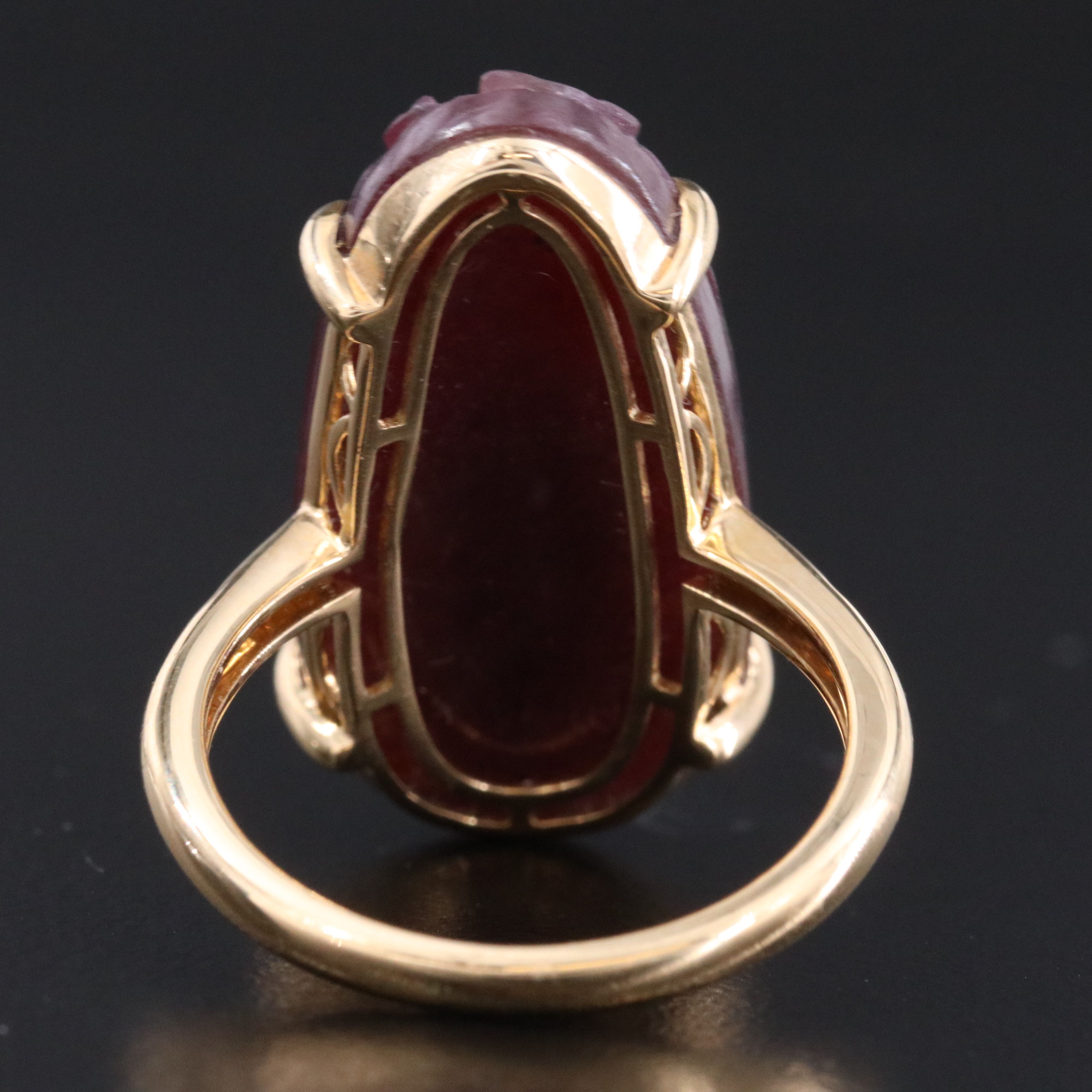 Chromia 18K 25.67 CT Ruby and Diamond Ring