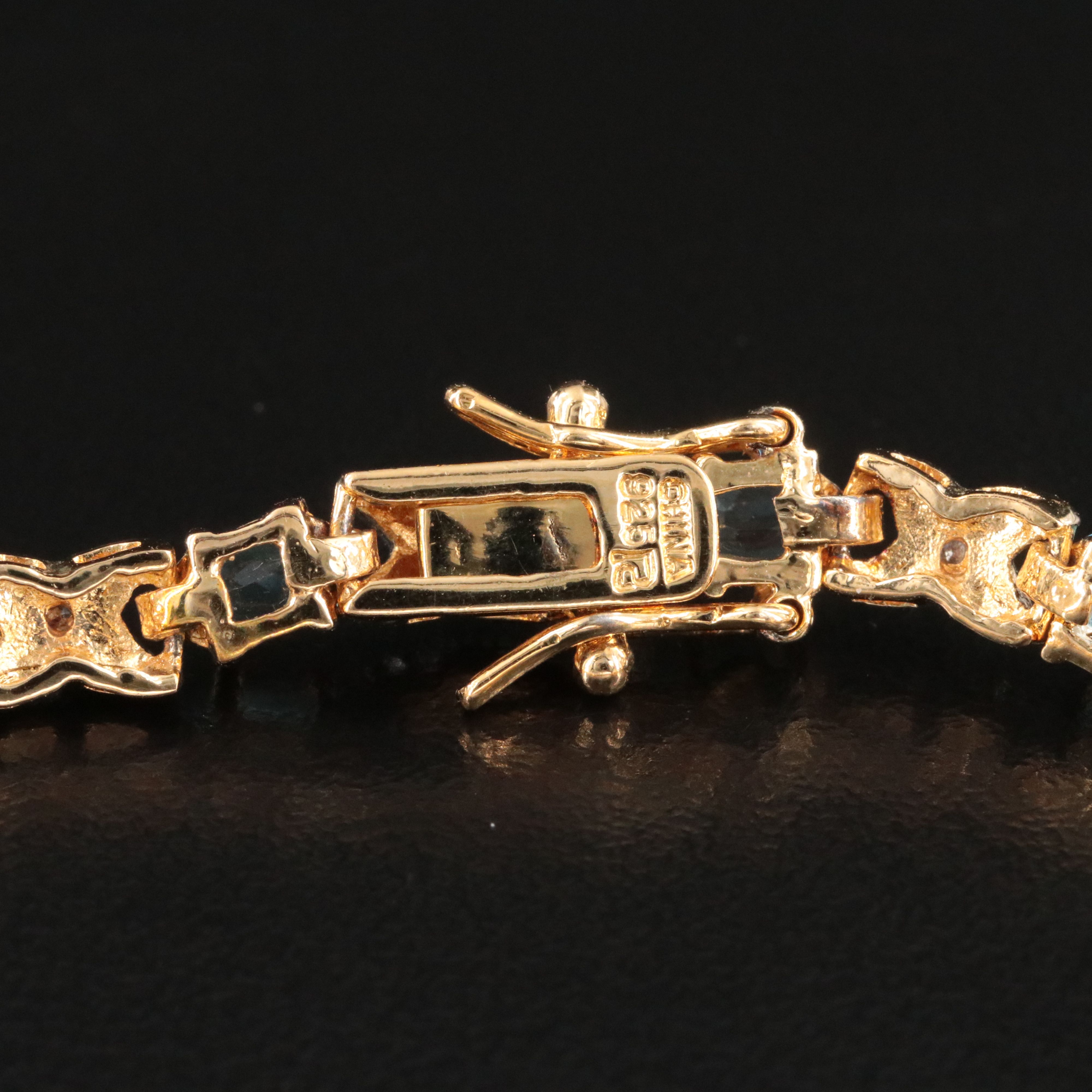 Sterling Topaz Bracelet with Diamond Accent