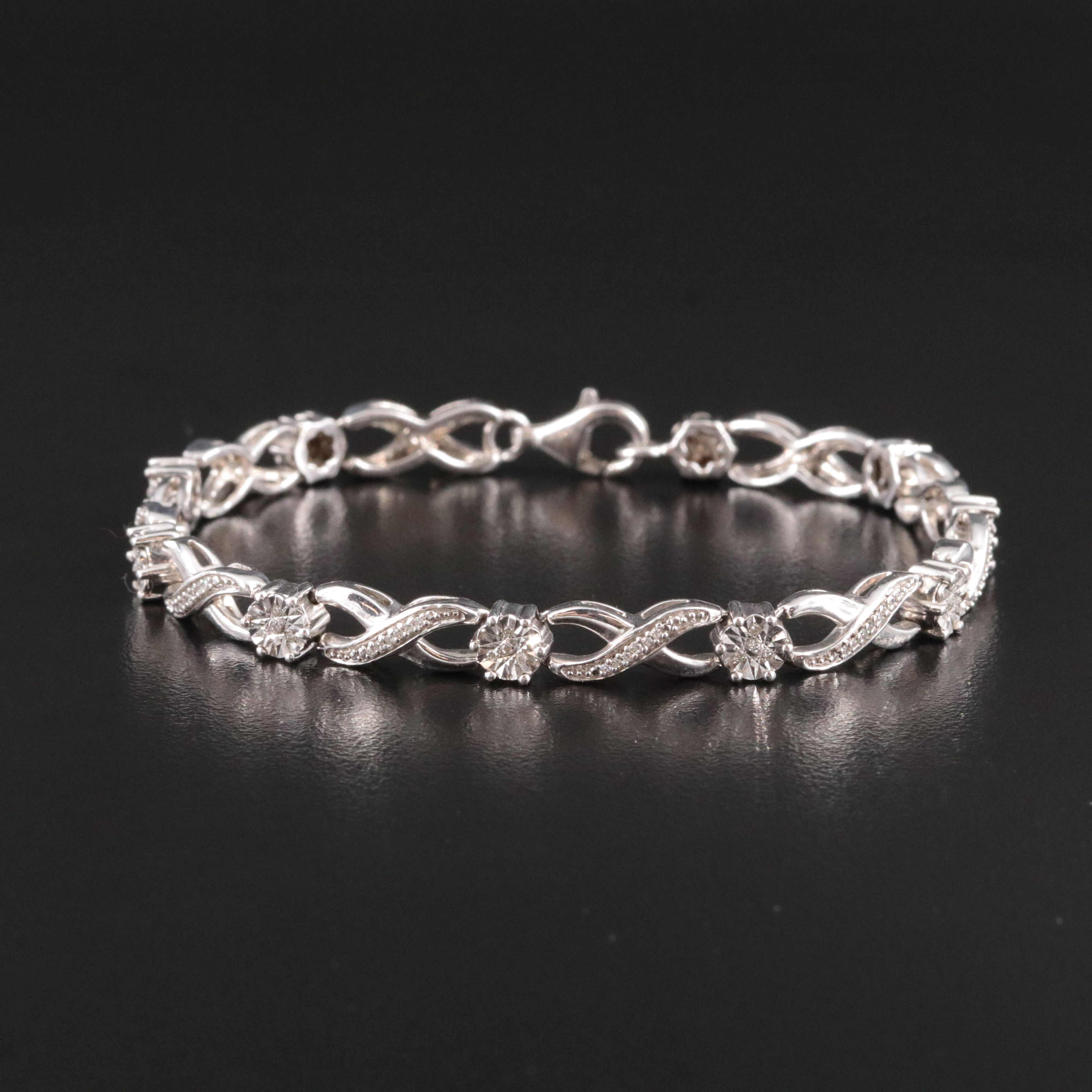 Sterling Diamond Bracelet
