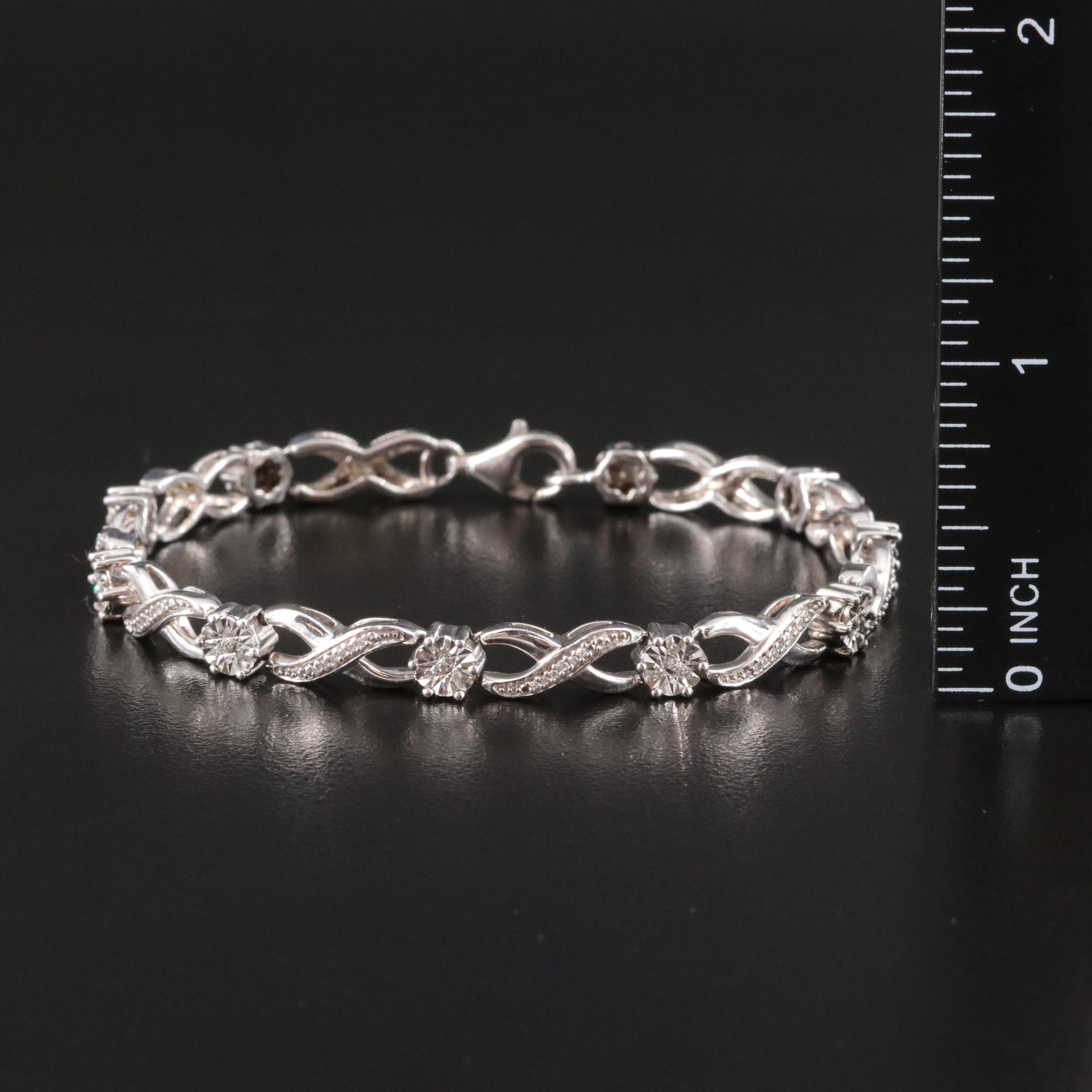 Sterling Diamond Bracelet