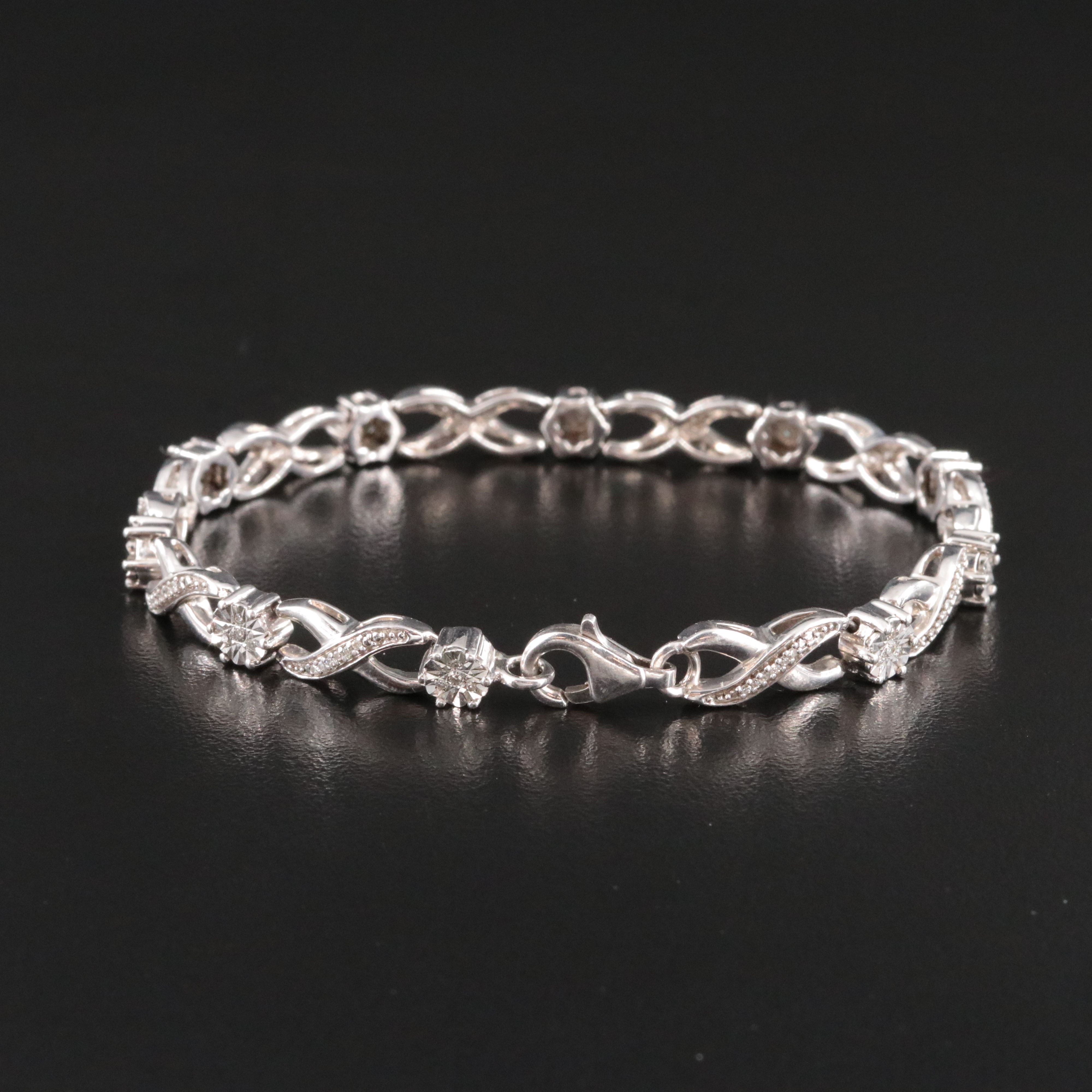 Sterling Diamond Bracelet