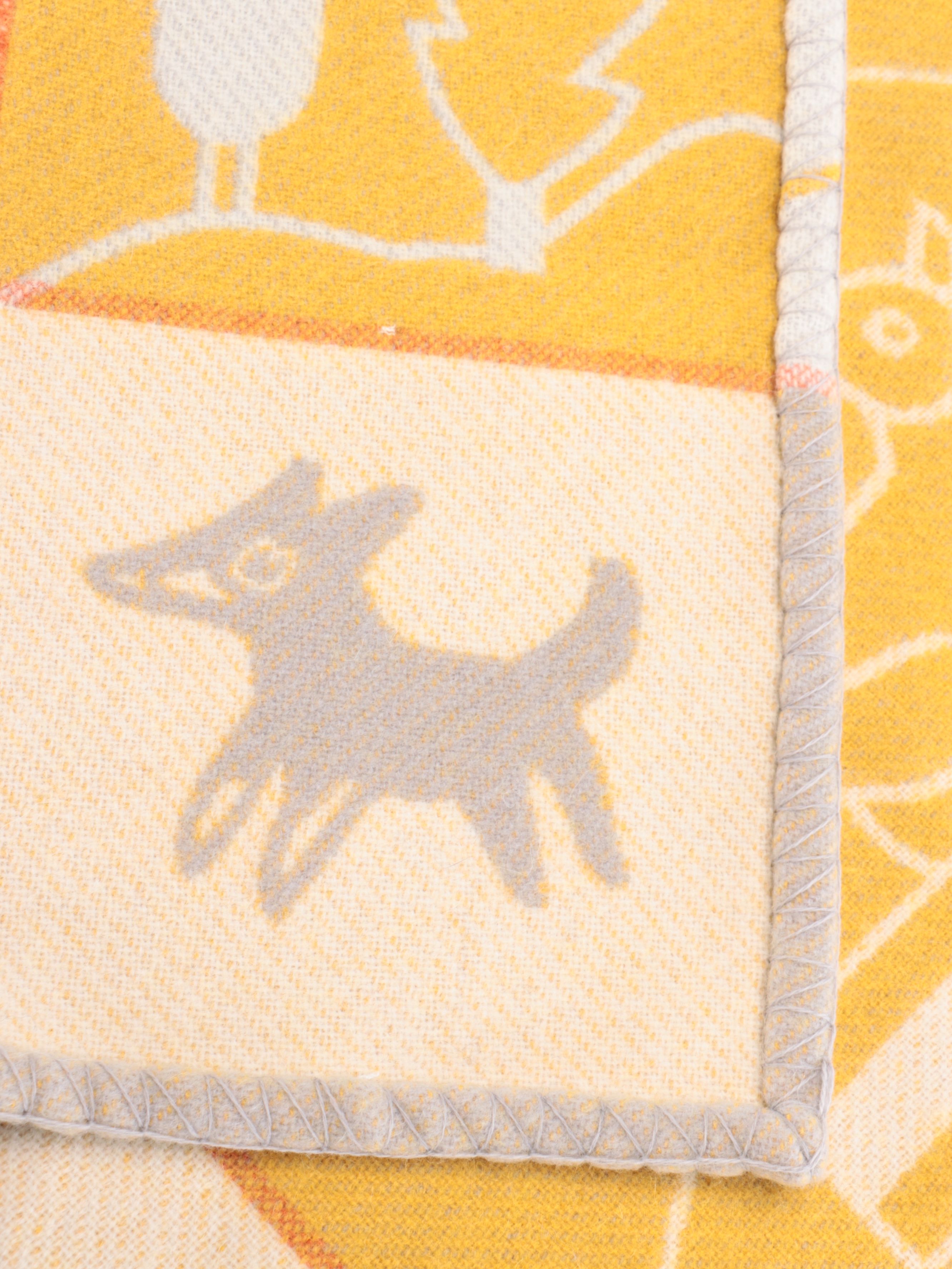 Hermès "Avalon Epopee" Merino Wool and Cashmere Throw Blanket