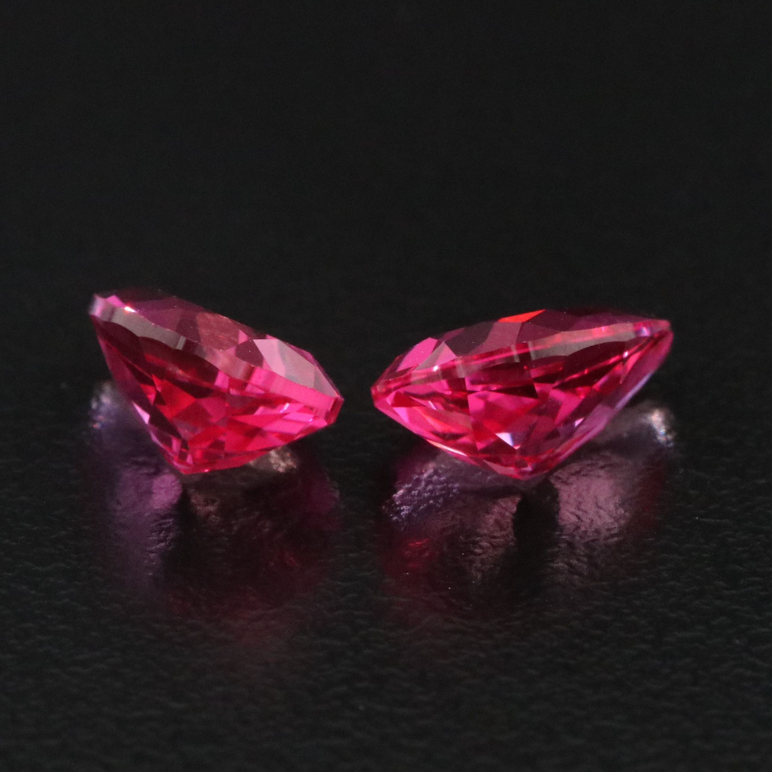 Loose 8.09 CTW Lab Grown Ruby Pair