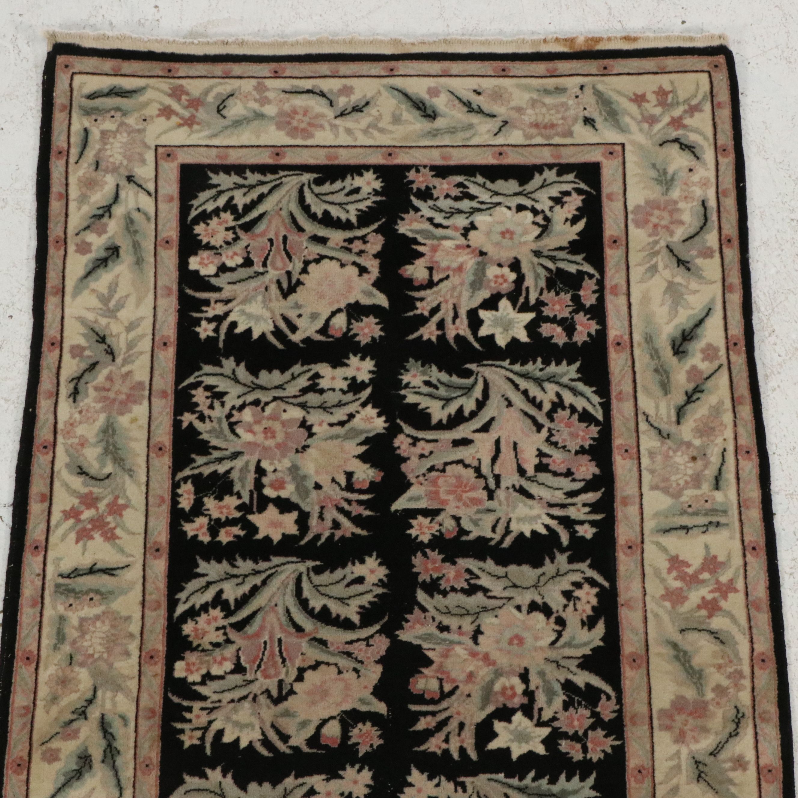 3'1 x 5'3 Hand-Knotted Chinese Floral Area Rug