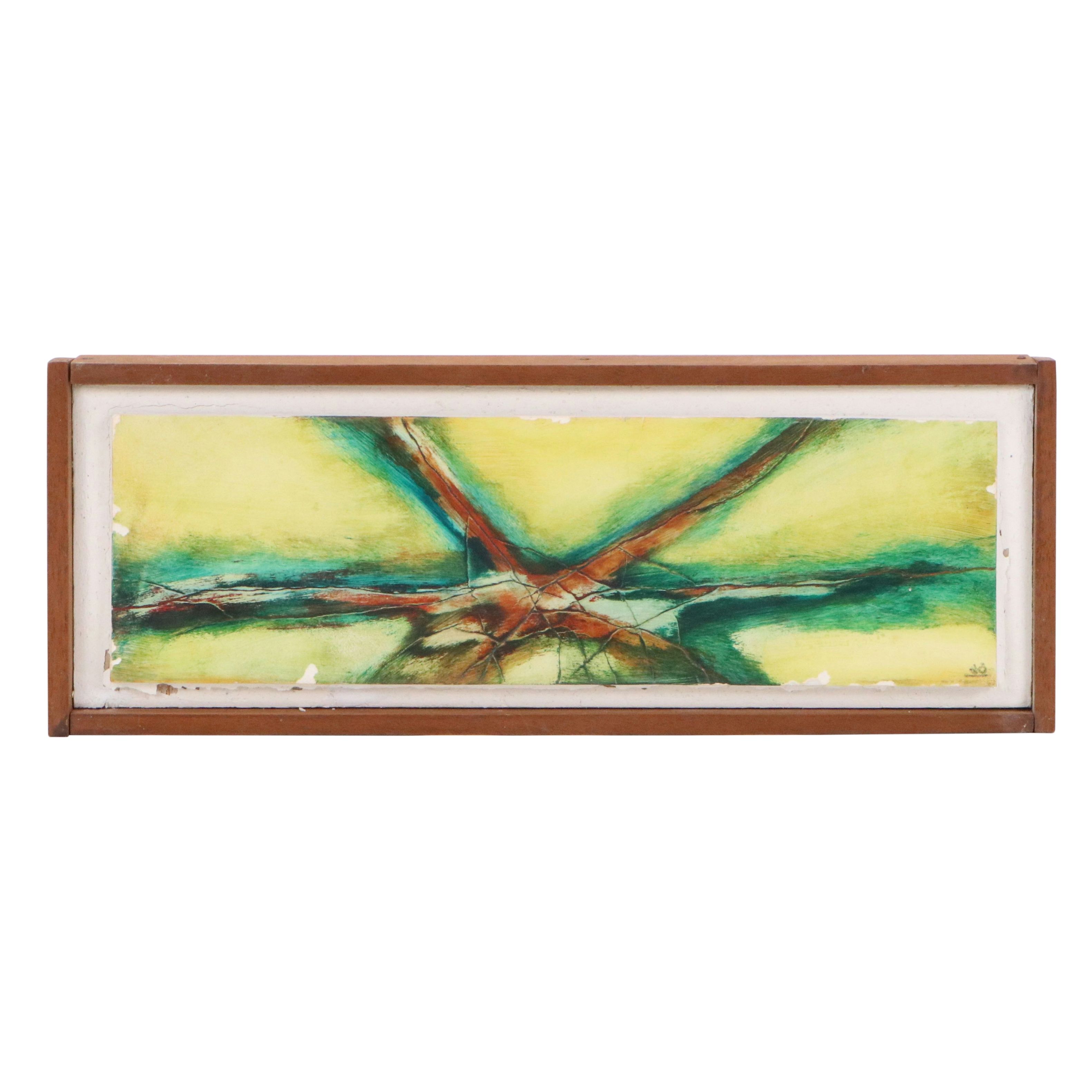 Luisa Elena Betancourt Abstract Mixed Media Painting, 2002