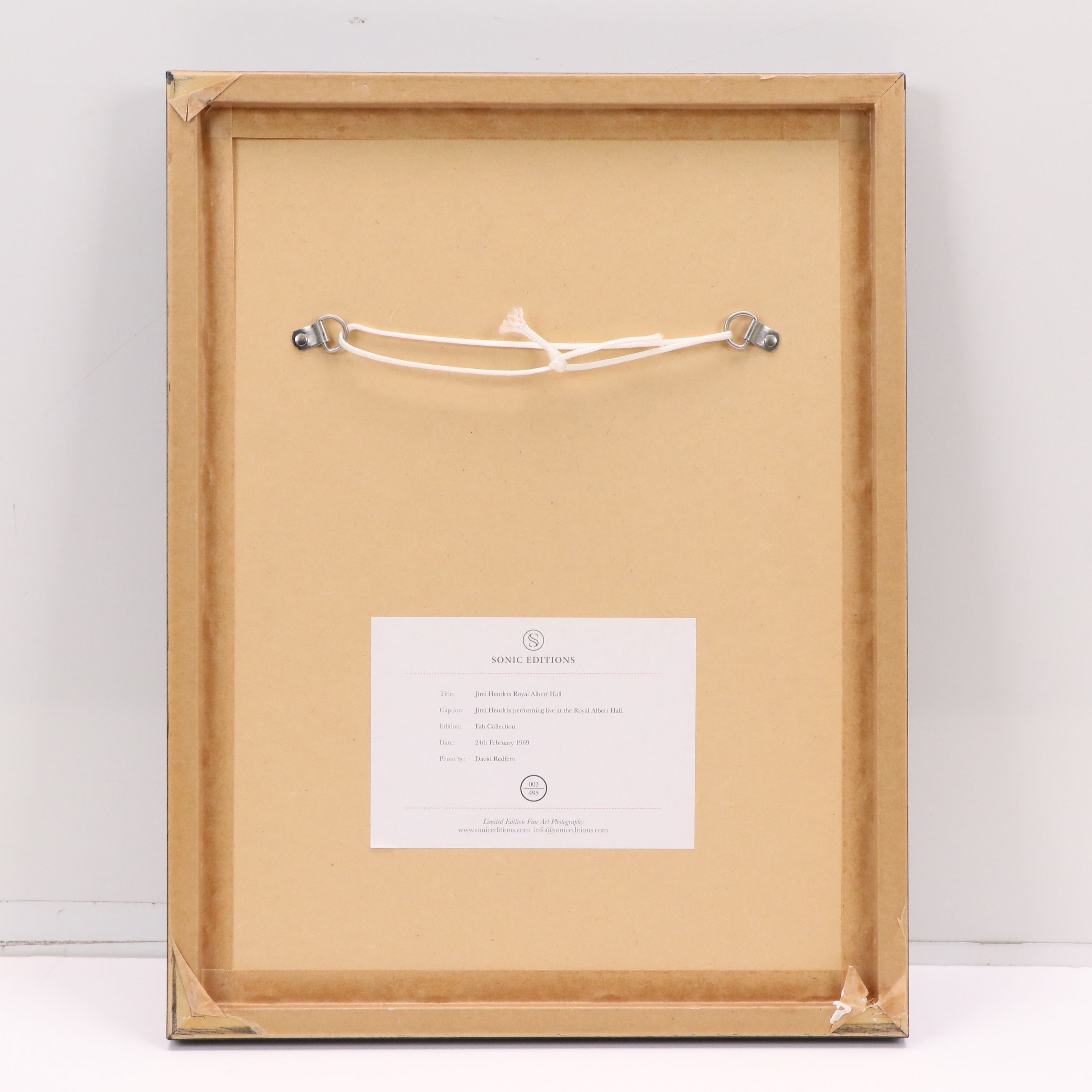 Photograph Reproduction After David Redfern "Jimi Hendrix Royal Albert Hall"