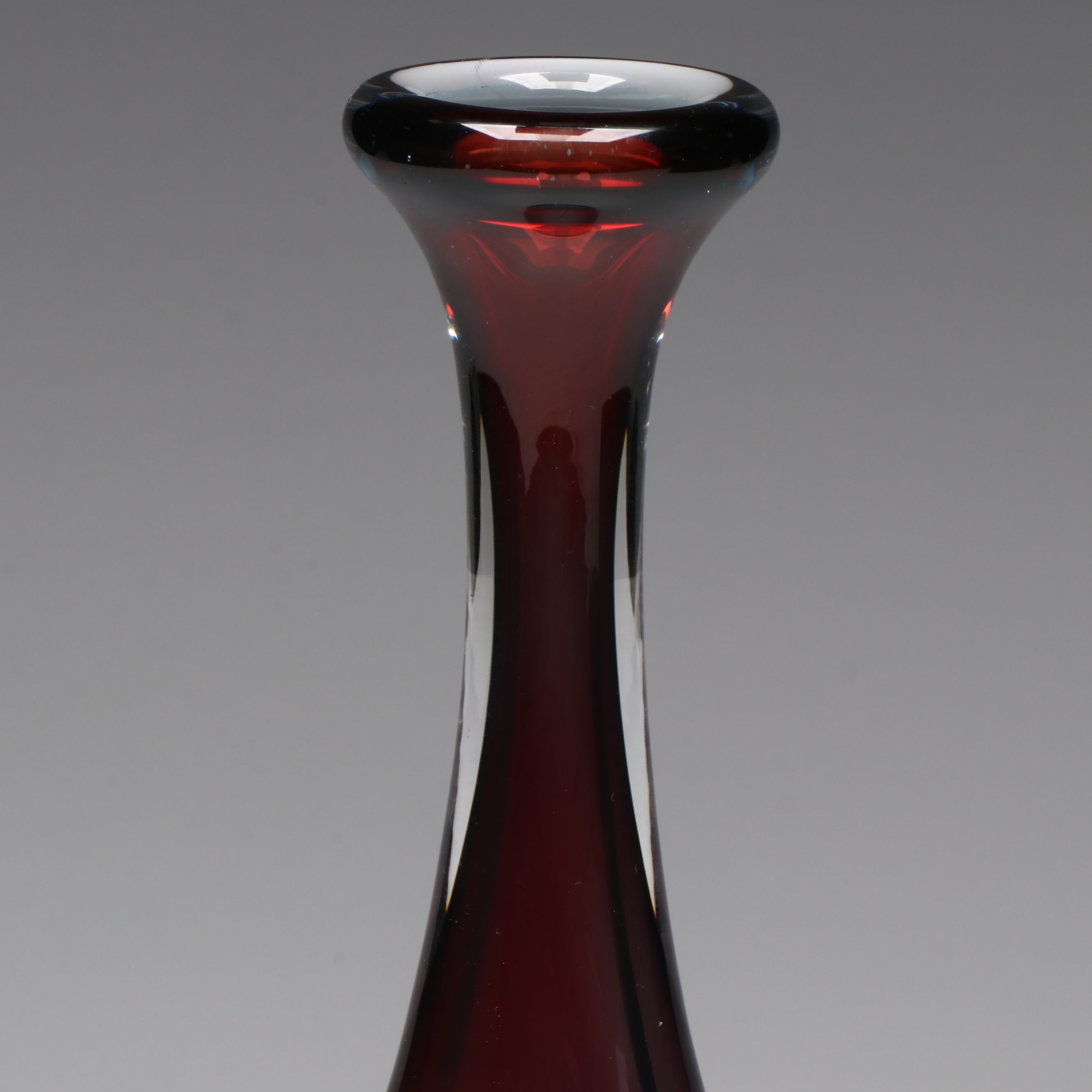 Nils Landberg for Orrefors Long-Necked Art Glass Expo Vase