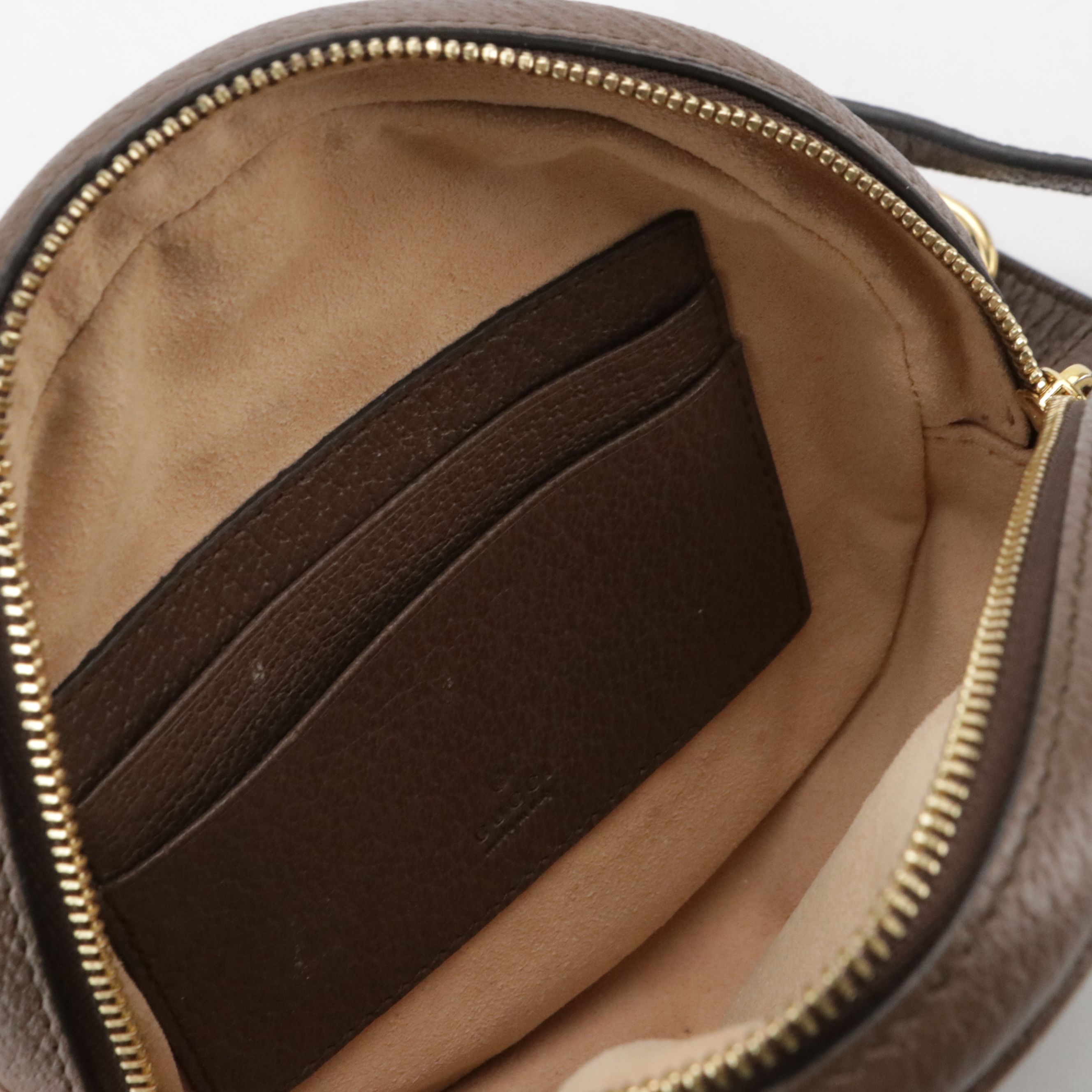 Gucci Ophidia Mini Round Backpack in GG Supreme Canvas and Leather