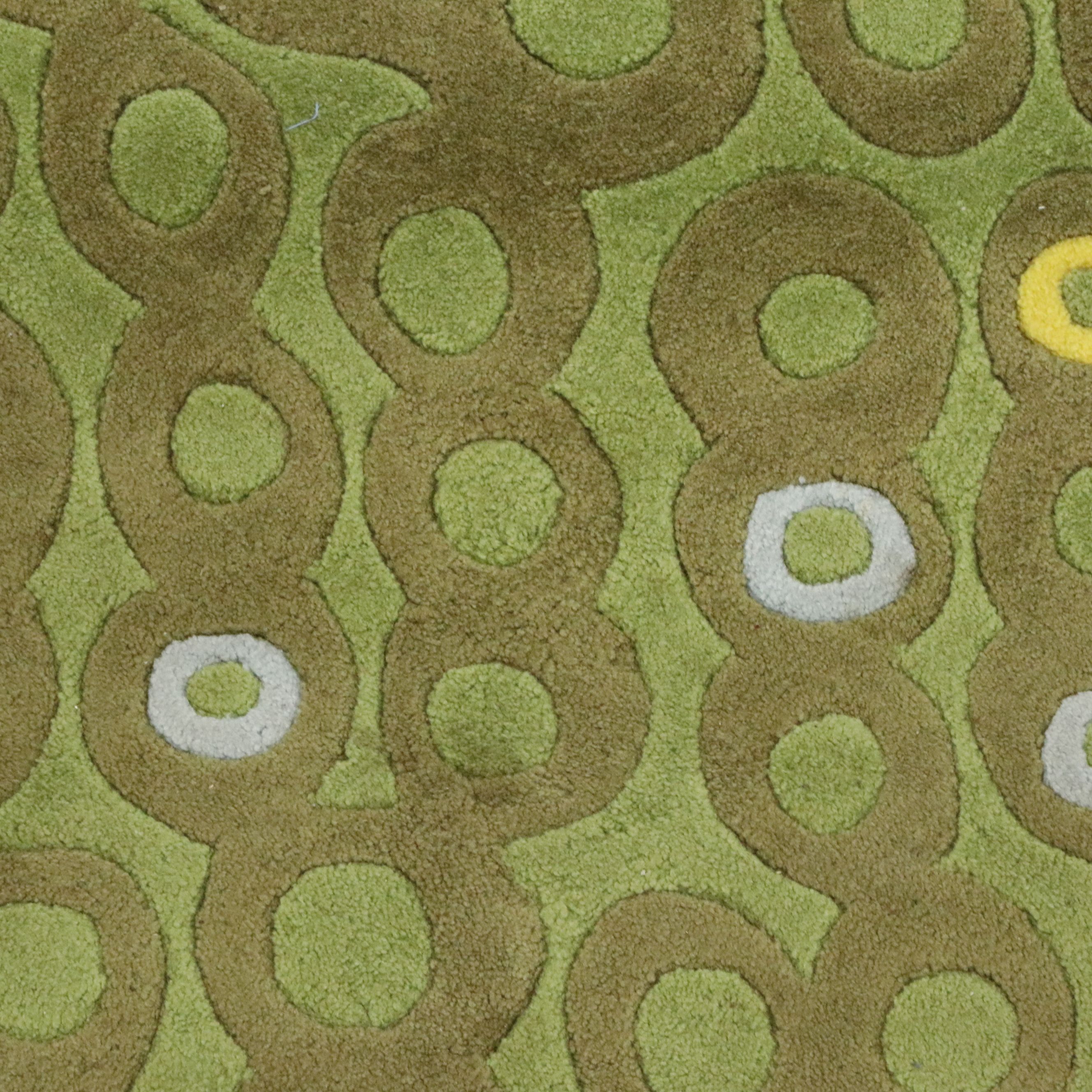 5' x 7'2 Hand-Tufted Modernist Style Area Rug