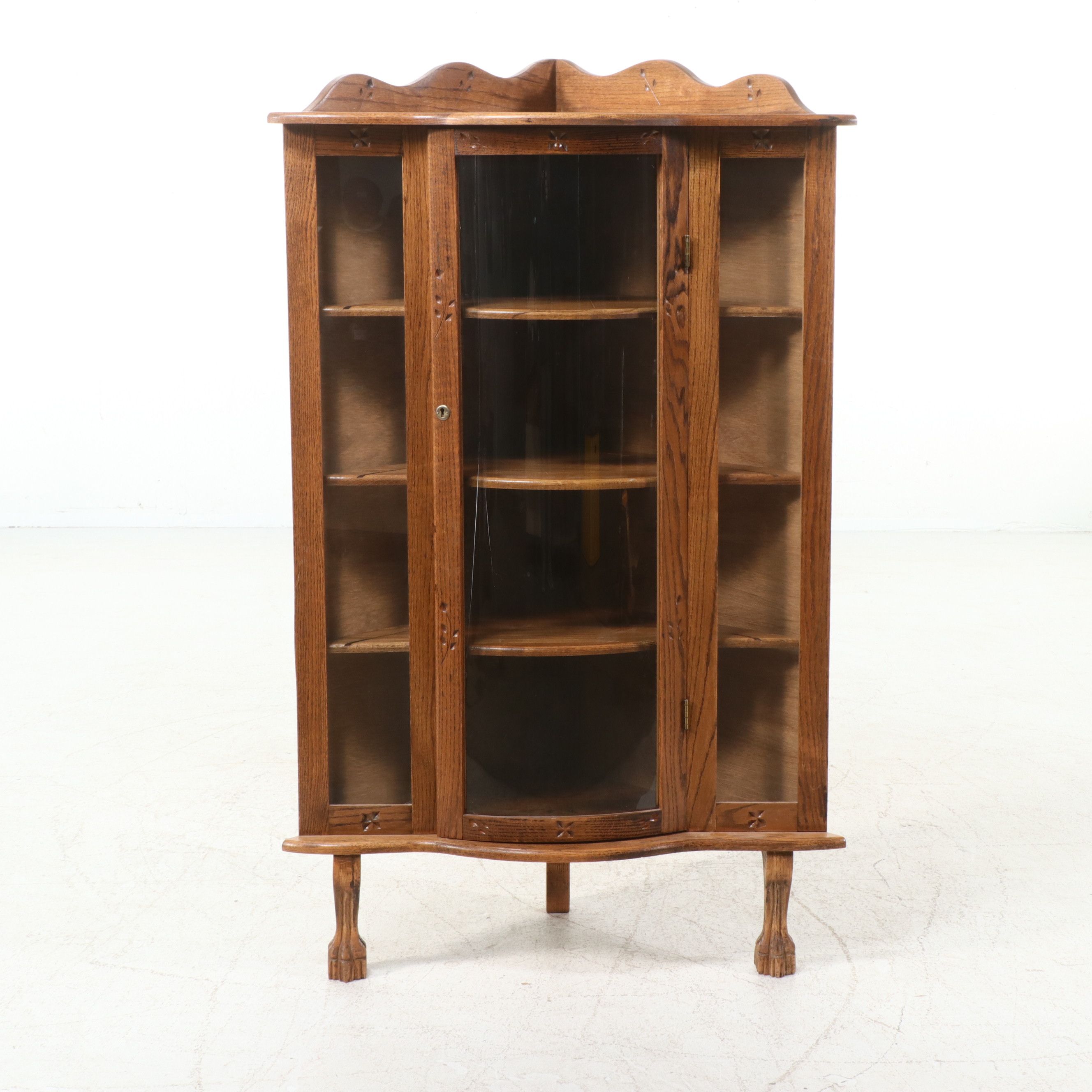 Late Victorian Oak Corner Cabinet