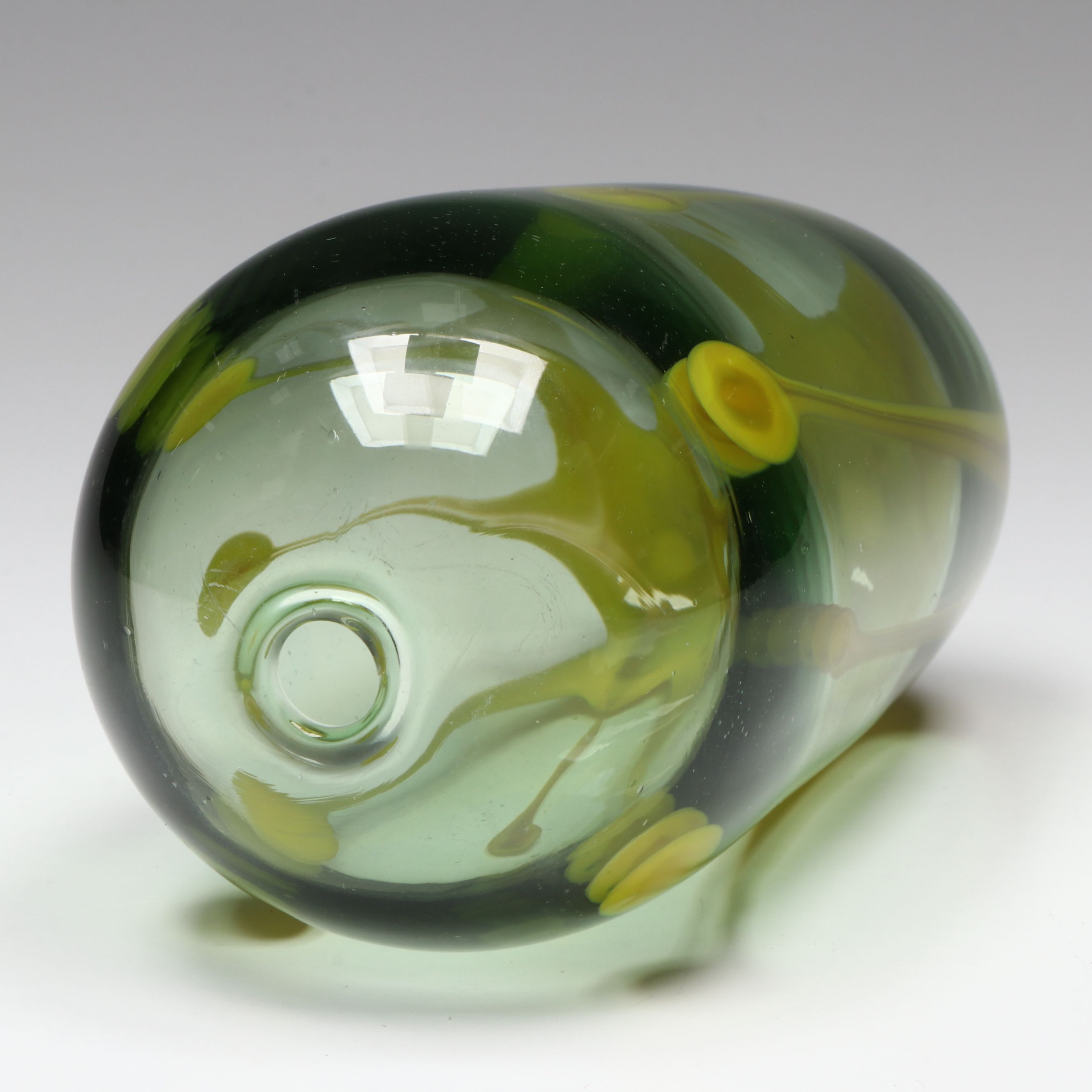 Signed Sally Worcester "Cannon Beach" Blown Art Glass Vase, 1972