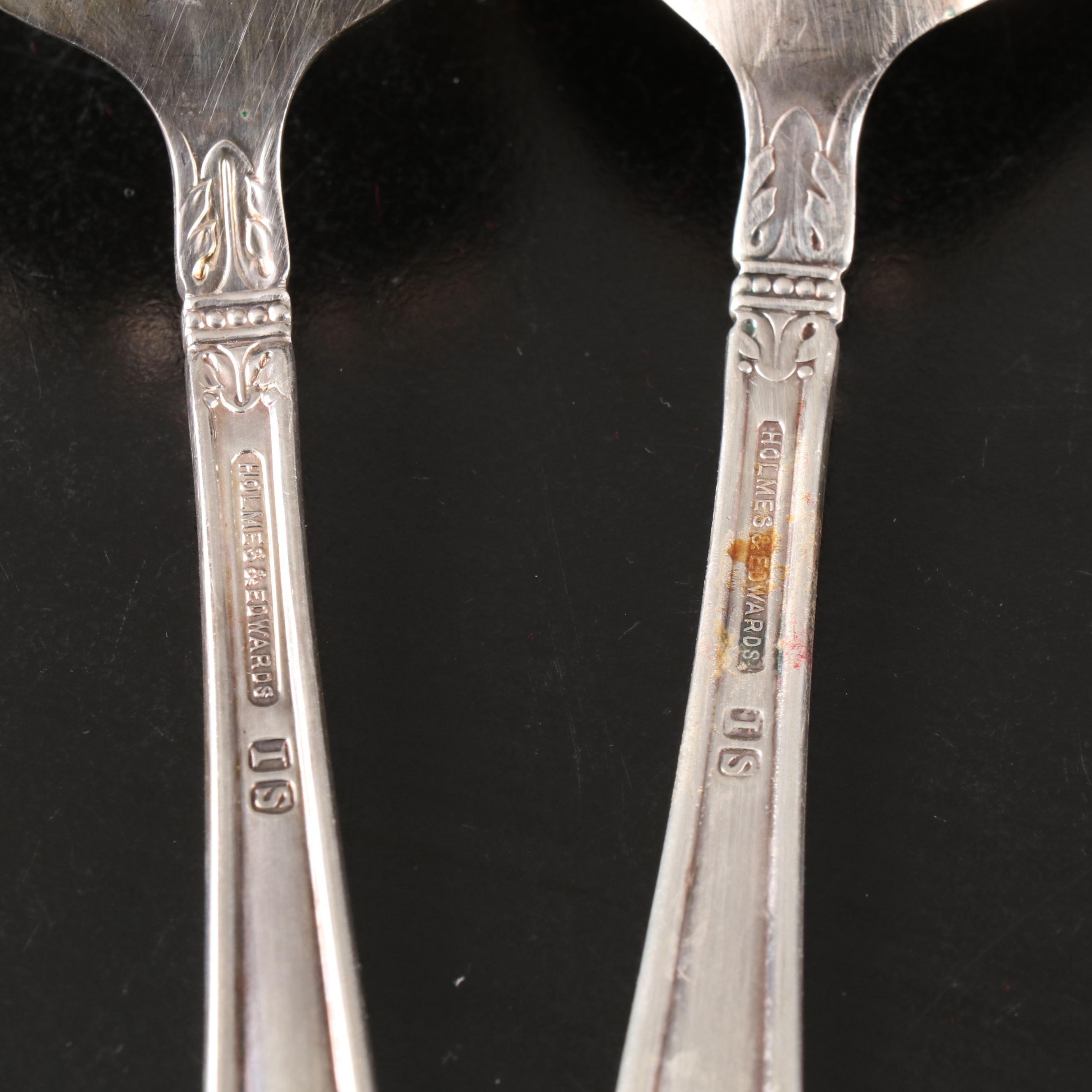 Holmes & Edwards "Danish Princess" Silver Plate Flatware in Walnut Chest