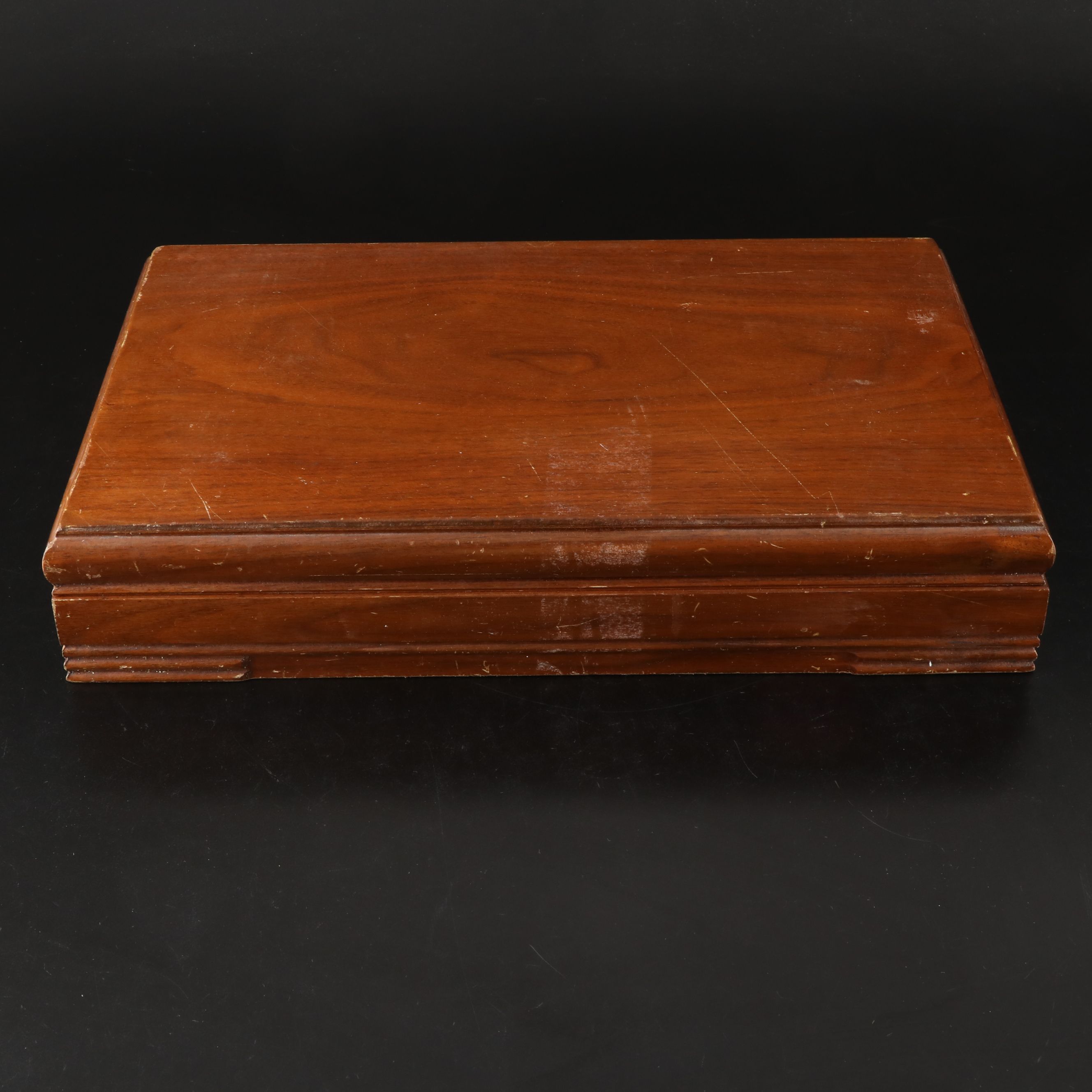 Holmes & Edwards "Danish Princess" Silver Plate Flatware in Walnut Chest