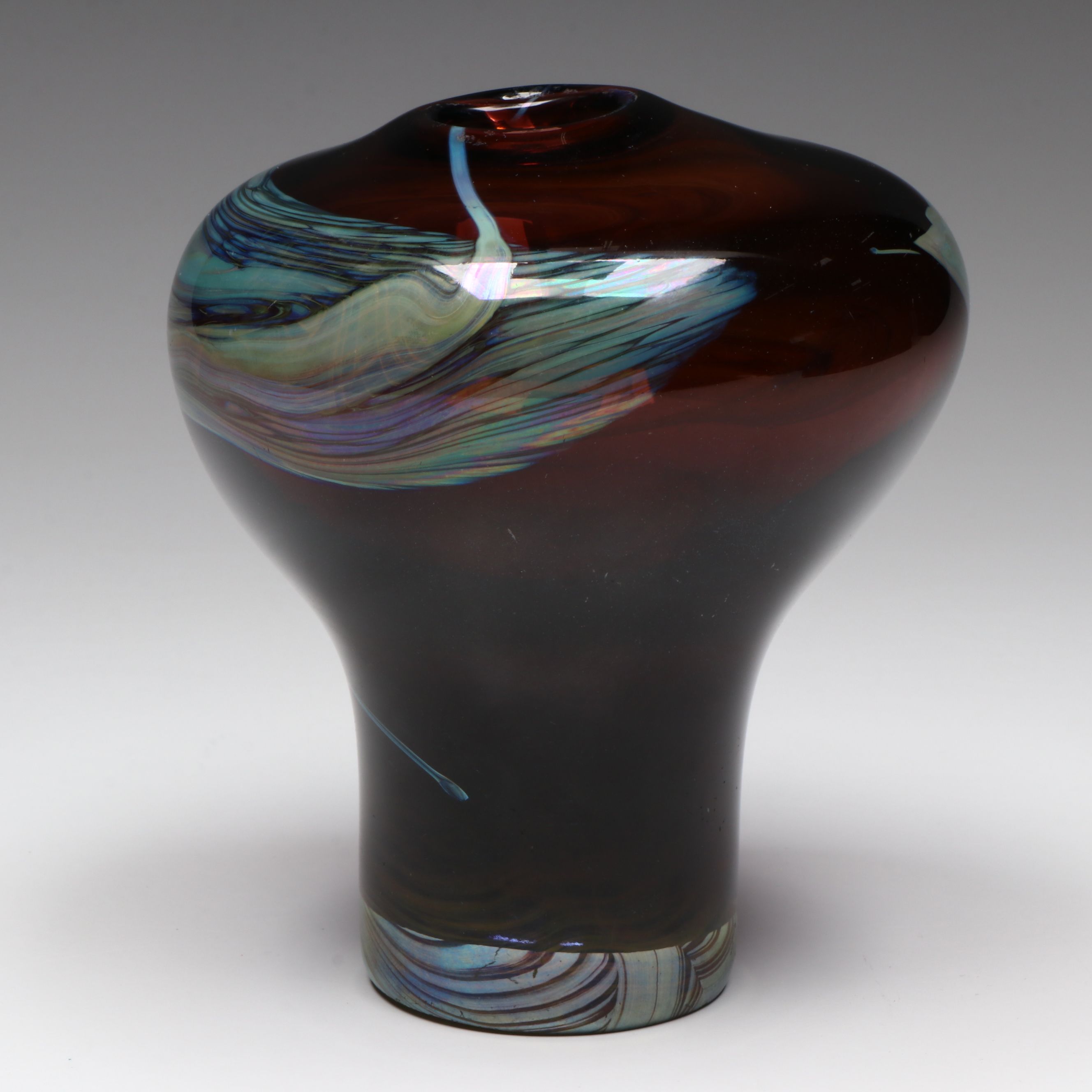 James Wayne Blown Glass Vase, 1970