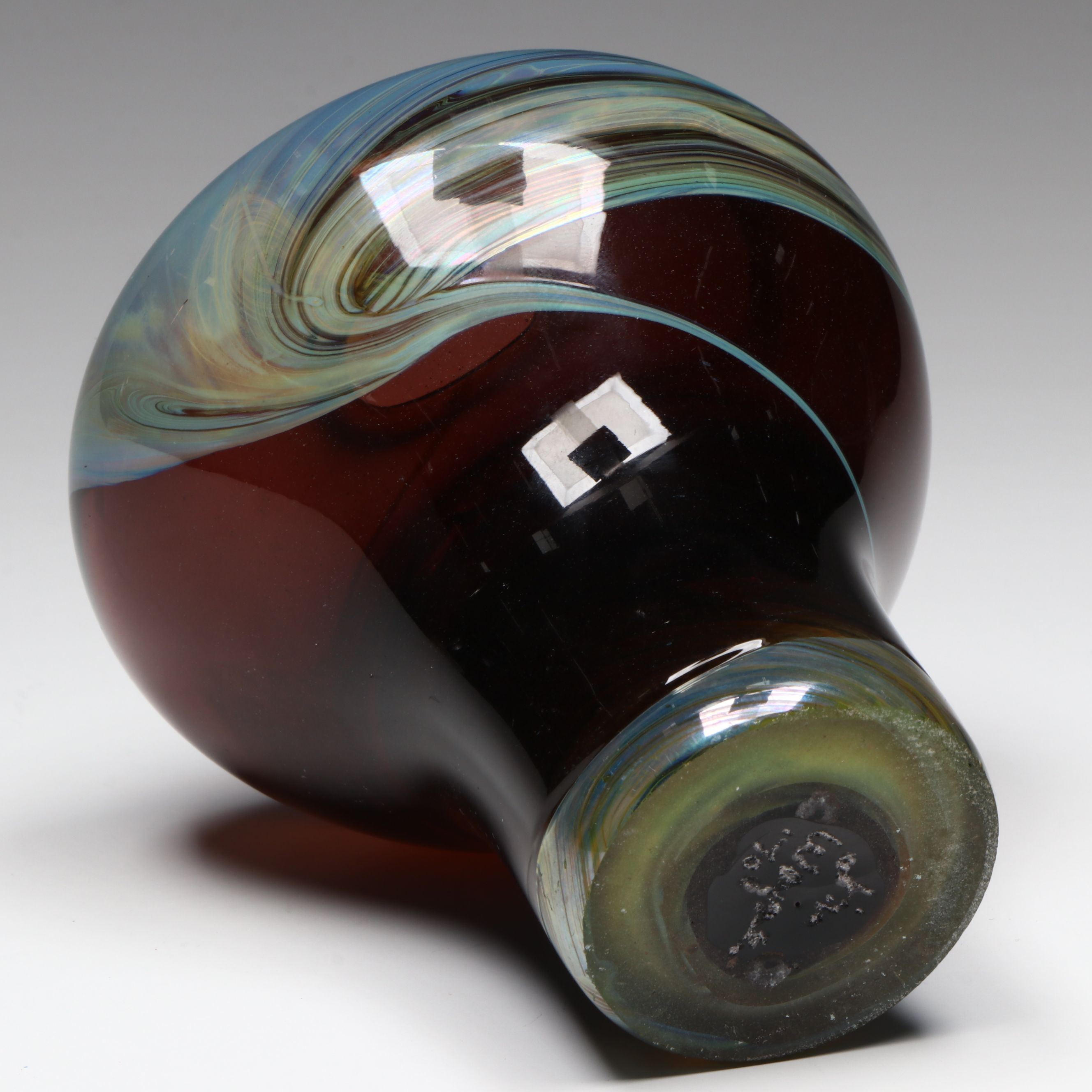 James Wayne Blown Glass Vase, 1970