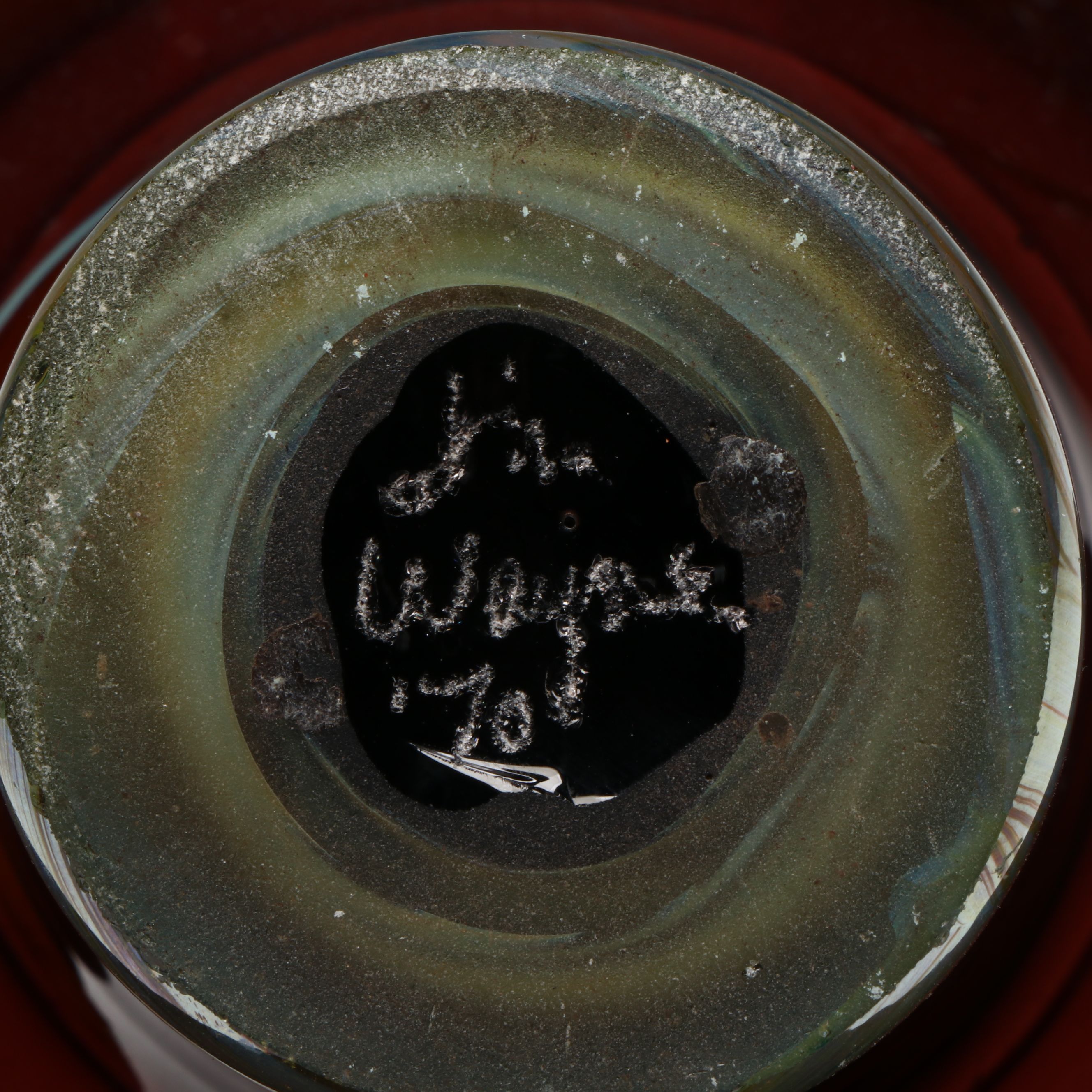 James Wayne Blown Glass Vase, 1970