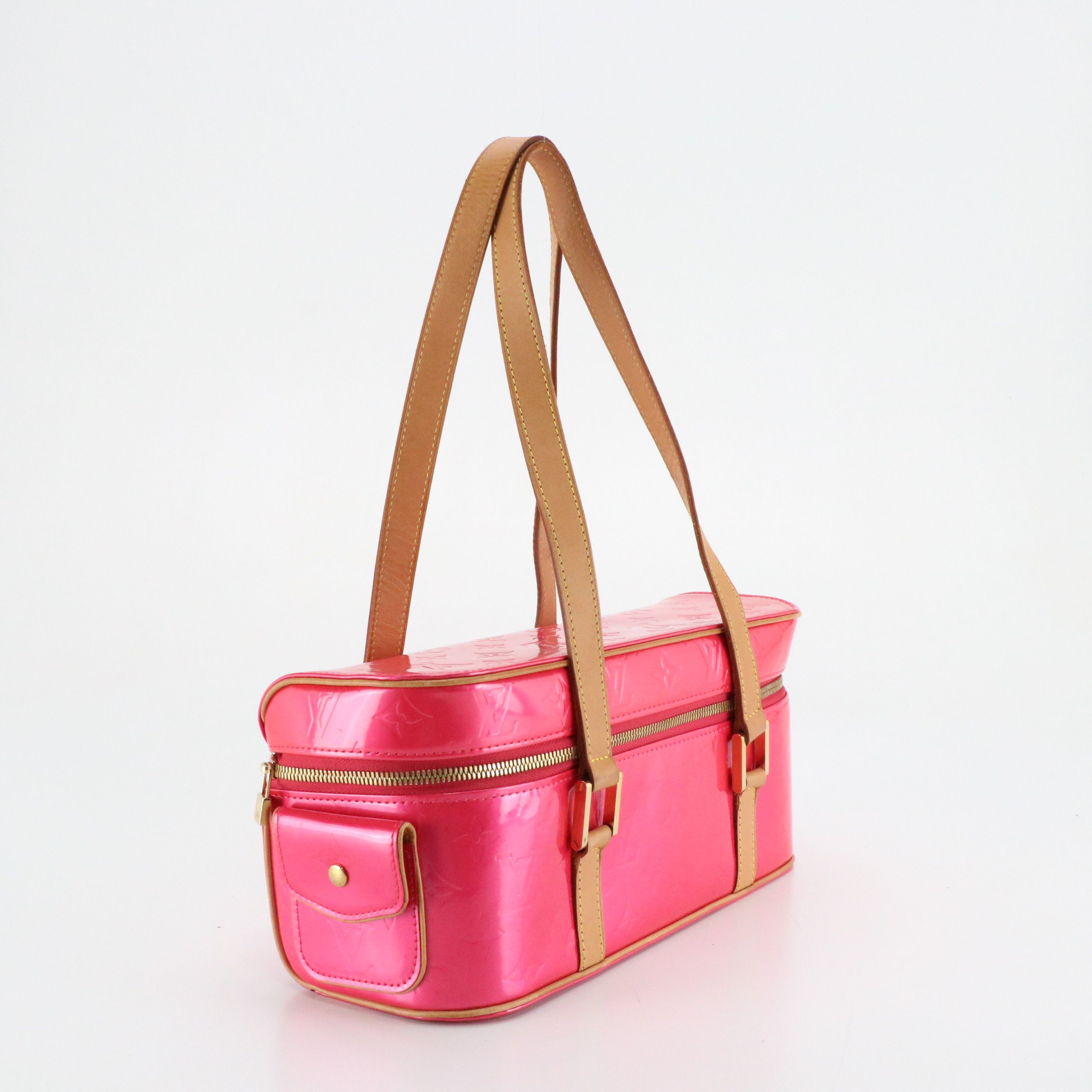 Louis Vuitton Sullivan Horizontal PM Shoulder Bag in Fuchsia Monogram Vernis