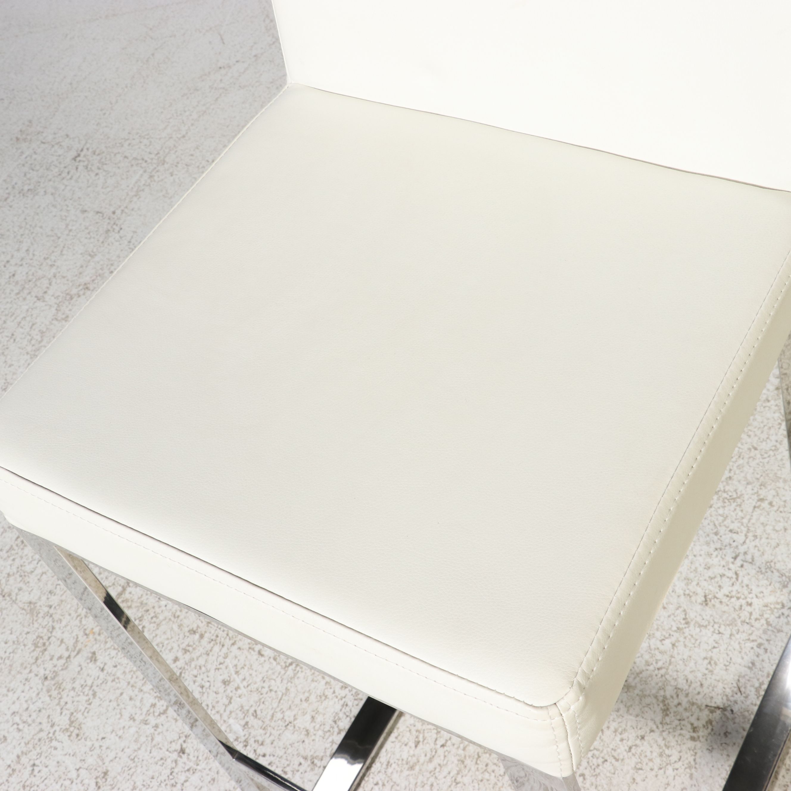 Three-Piece Contemporary Chrome and Glass Bistro Set