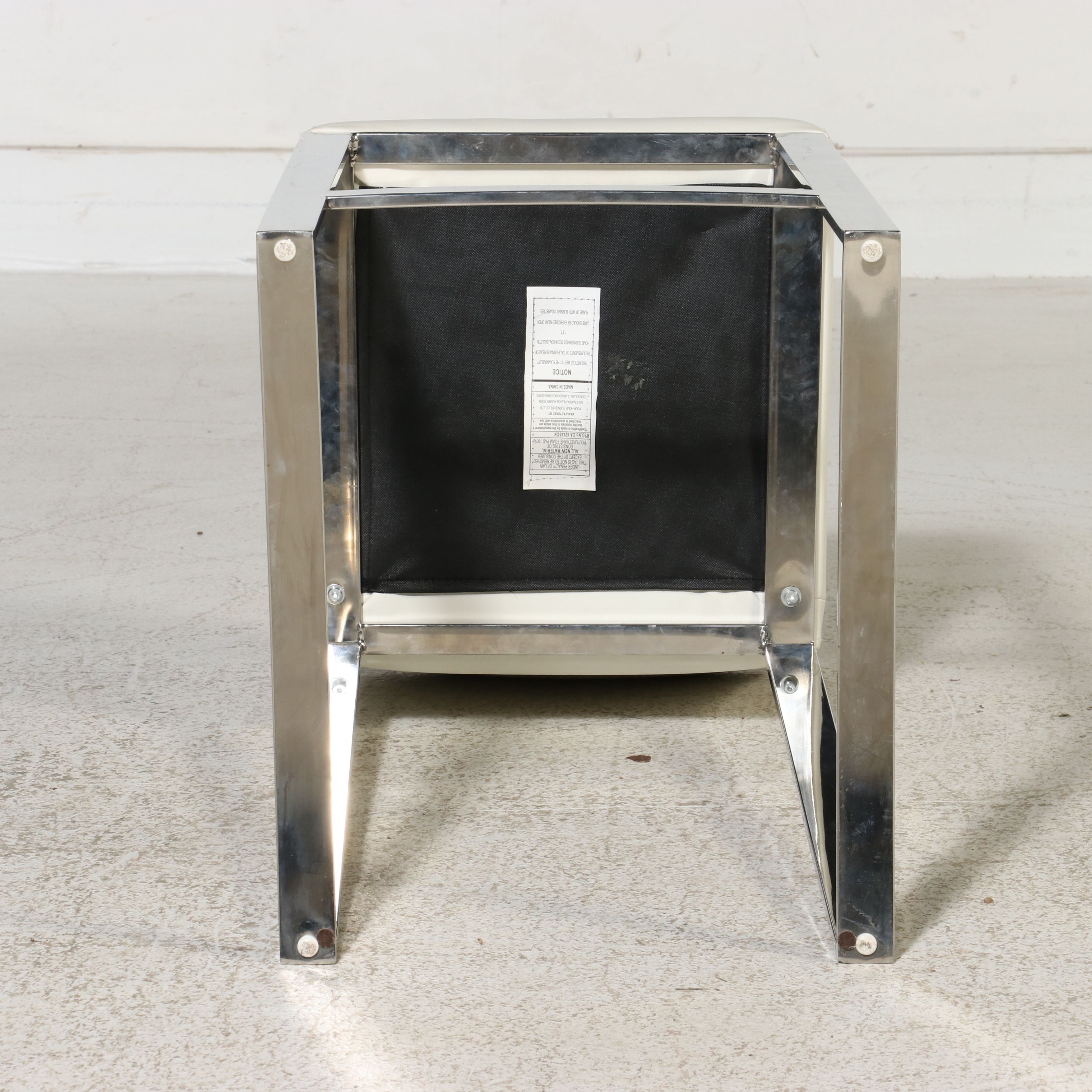 Three-Piece Contemporary Chrome and Glass Bistro Set