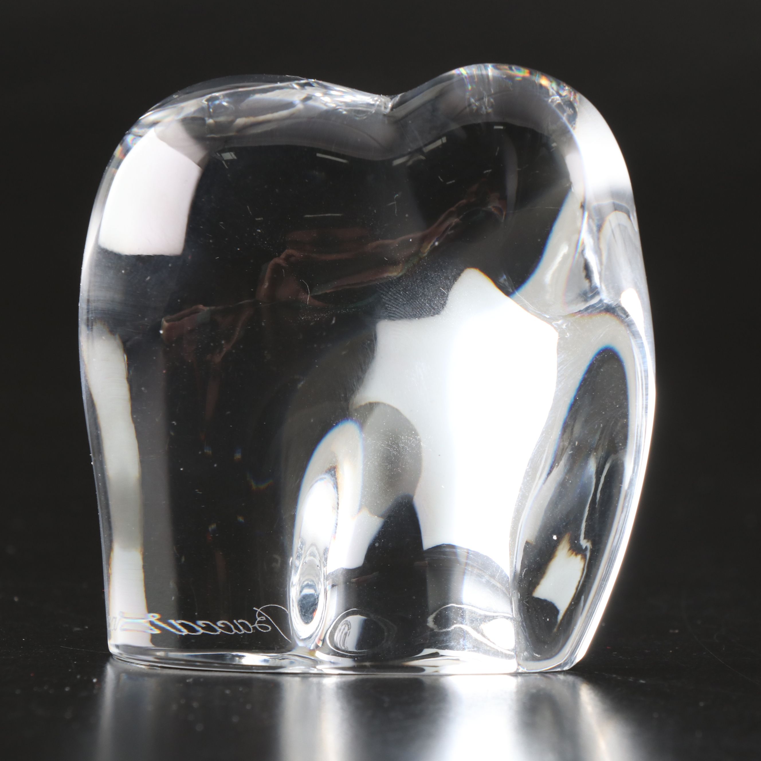 Baccarat Crystal "Asian Elephant" Figurine, Late 20th Century