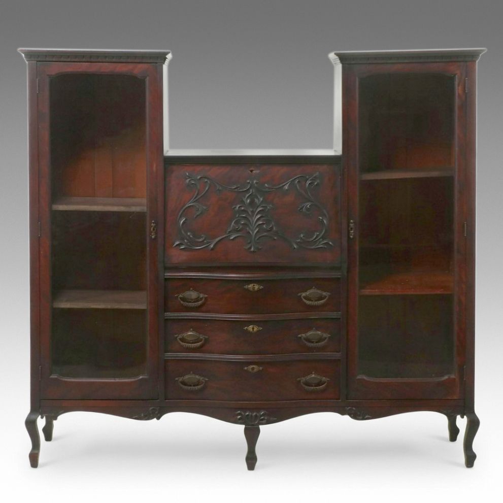 Edwardian Style Mahogany Side-by-Side Secretary, Early 20th Century