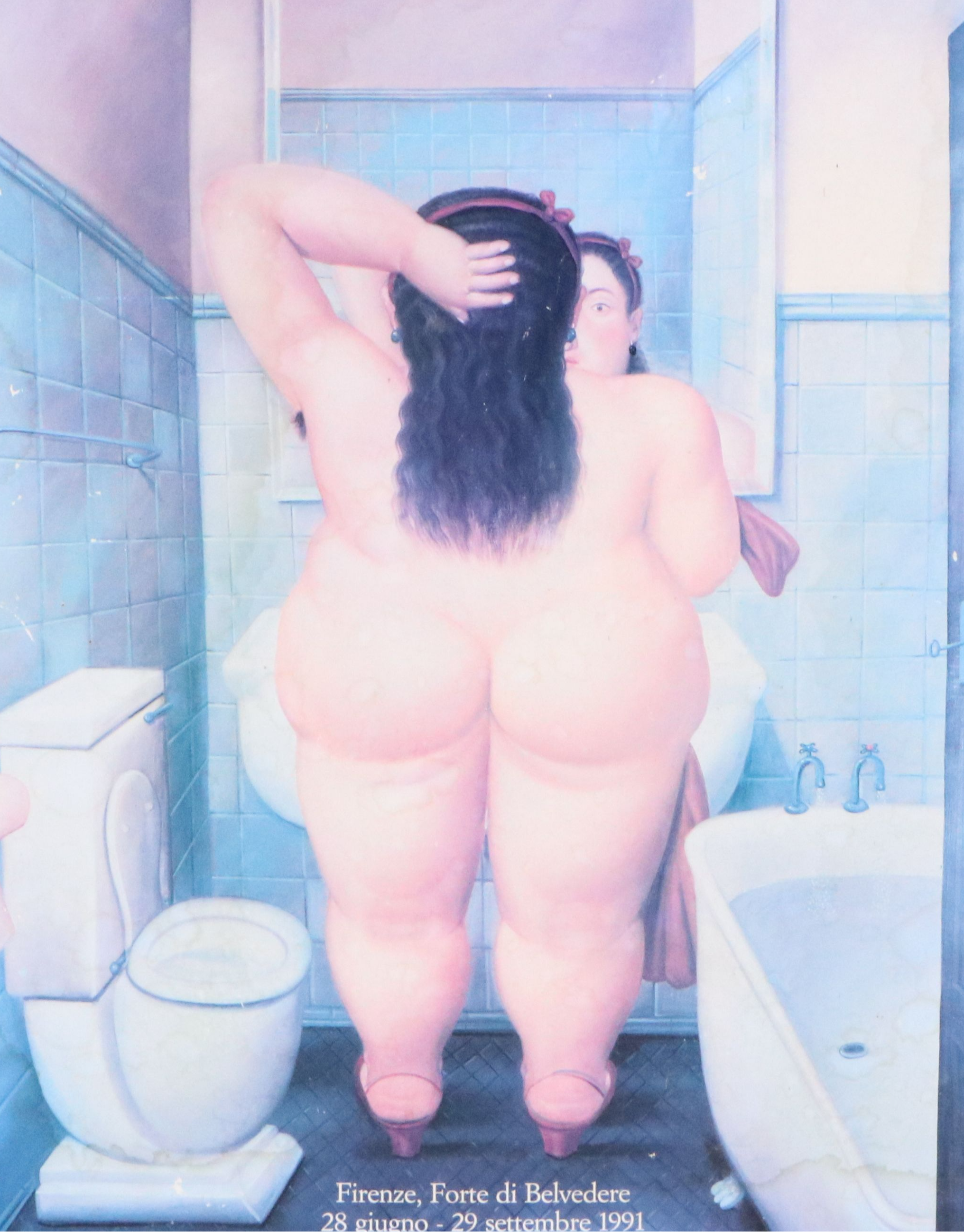 Italian Offset Lithograph Exhibition Poster After Fernando Botero, 1991