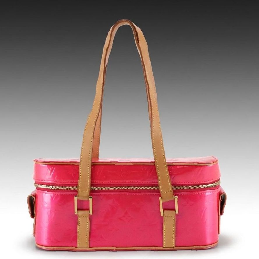 Louis Vuitton Sullivan Horizontal PM Shoulder Bag in Fuchsia Monogram Vernis