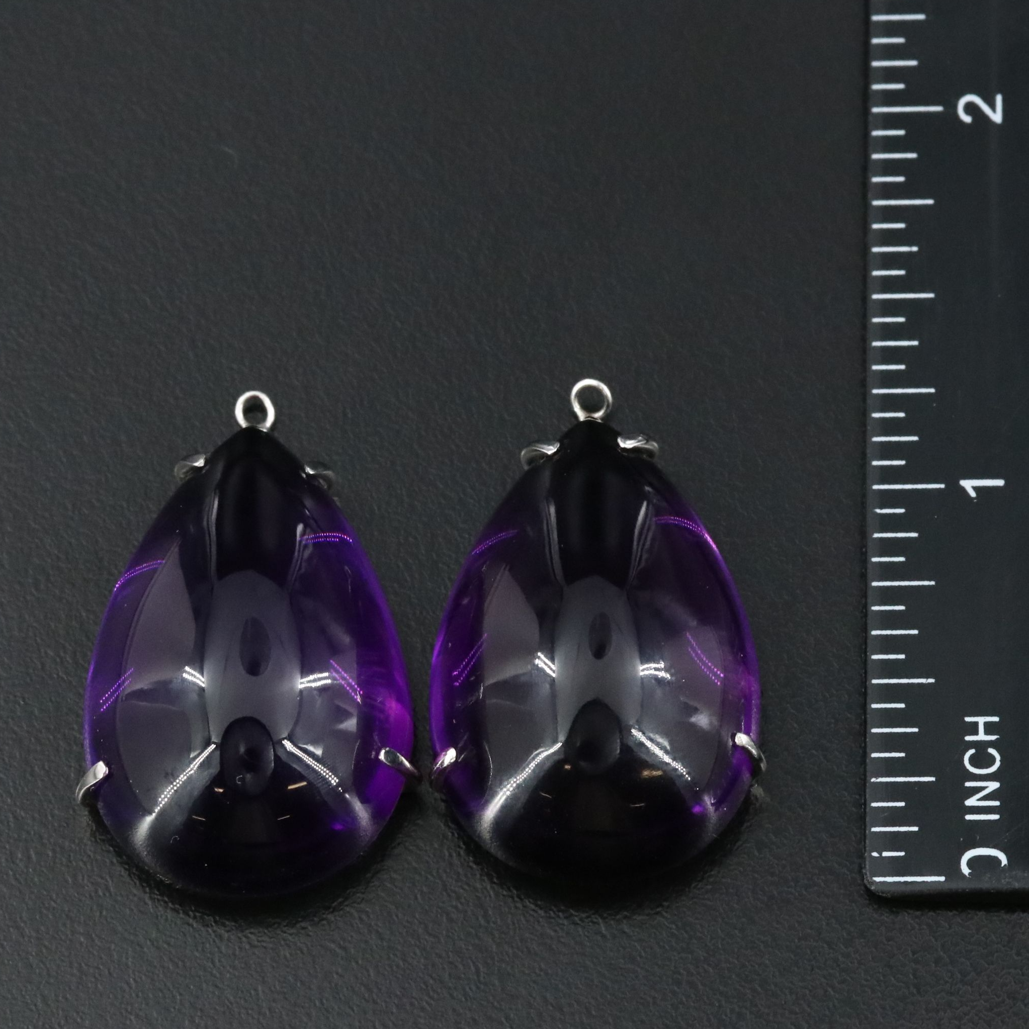 14K 79.77 CTW Amethyst Earring Drops