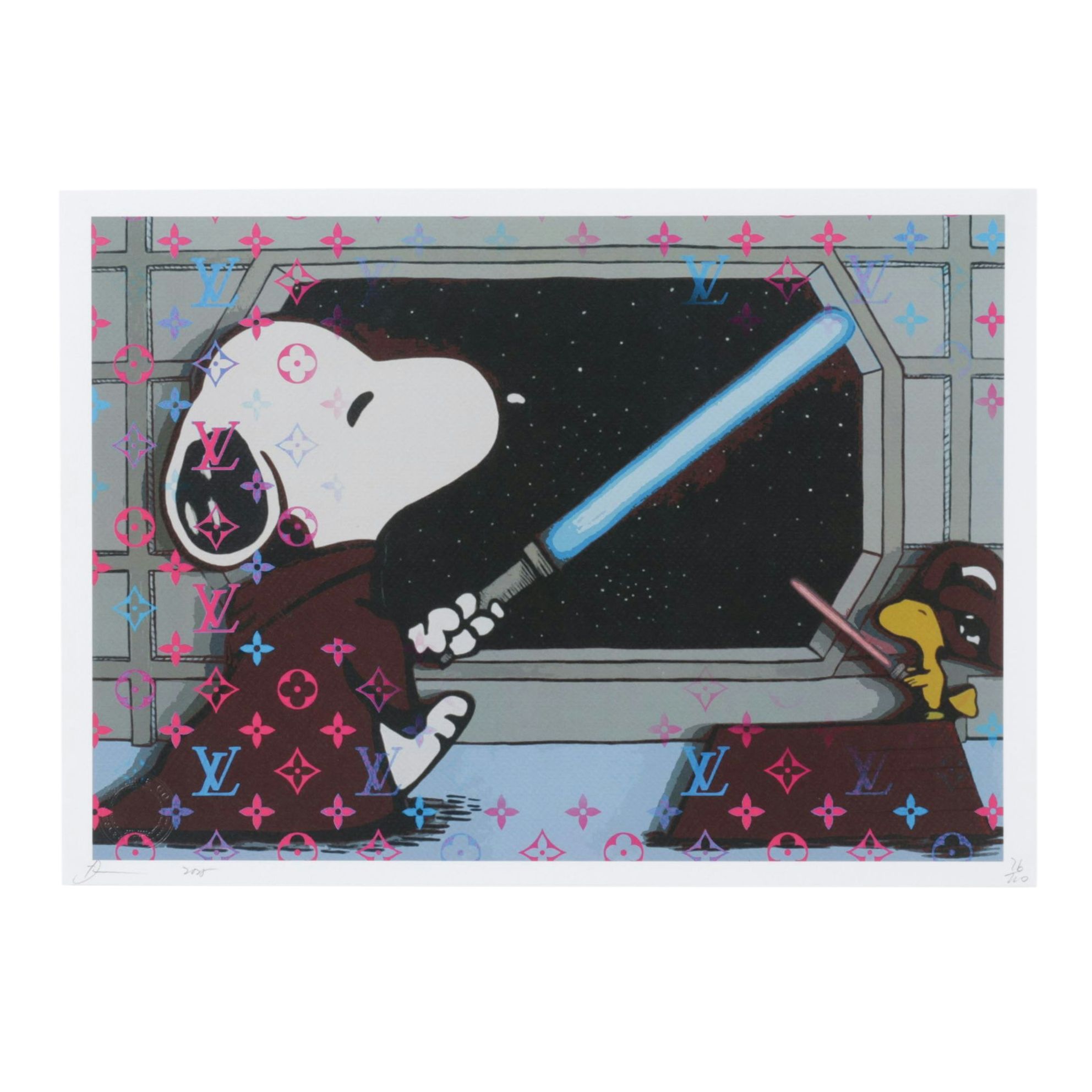 Death NYC Pop Art Graphic Print Homage to Snoopy x Star Wars x LV, 2025