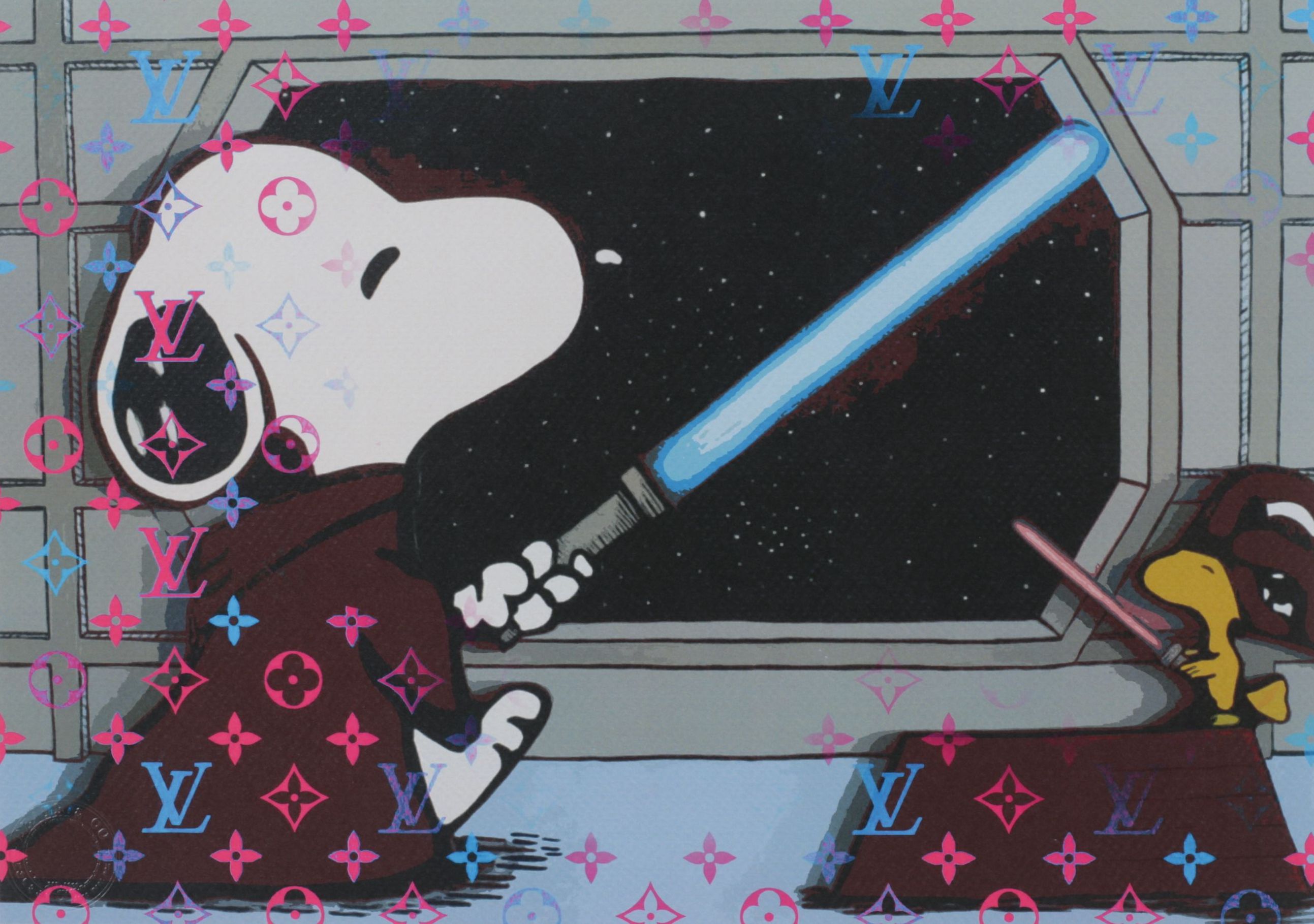 Death NYC Pop Art Graphic Print Homage to Snoopy x Star Wars x LV, 2025