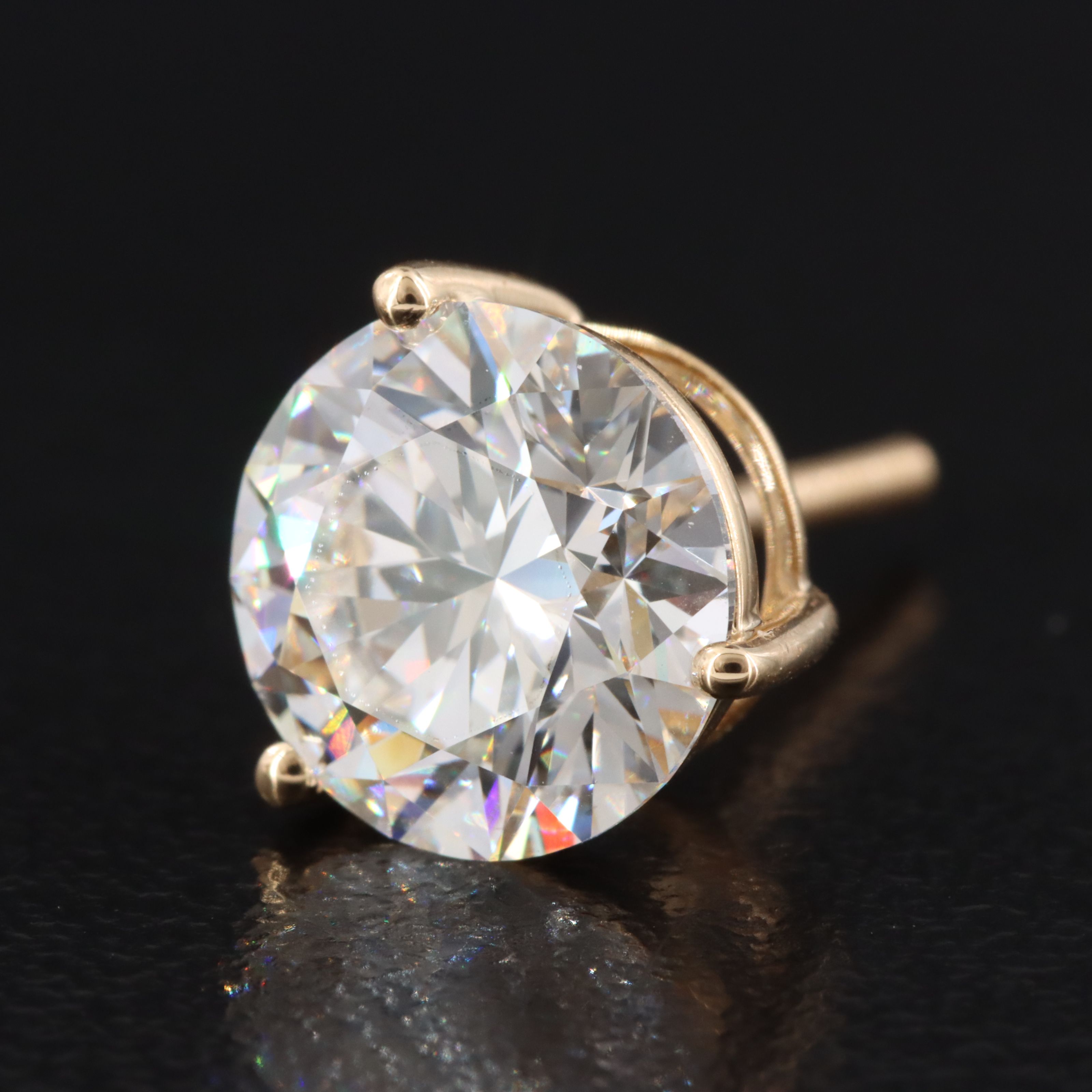 18K 5.09 CTW Lab Grown Diamond Stud Earrings with IGI Reports