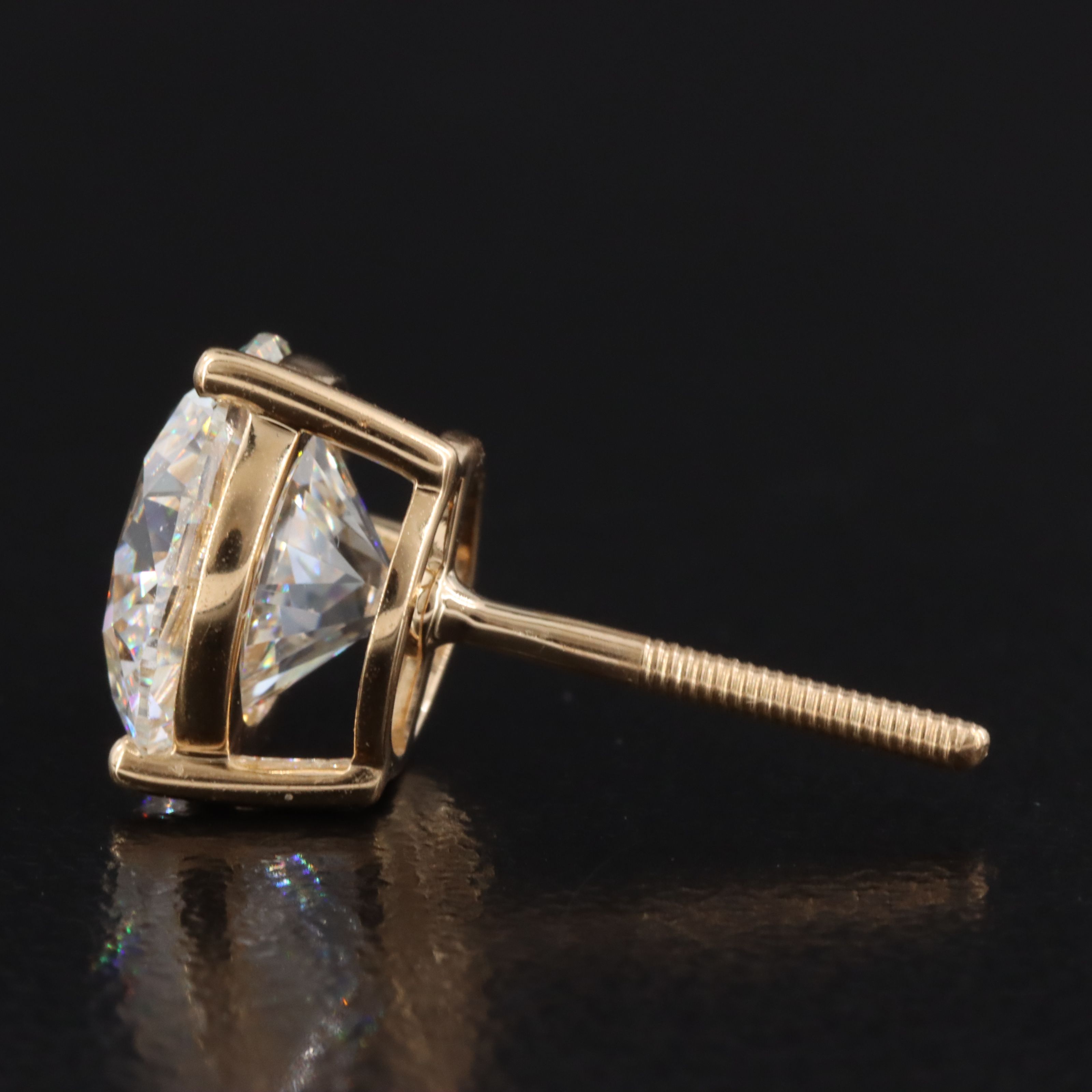 18K 5.09 CTW Lab Grown Diamond Stud Earrings with IGI Reports