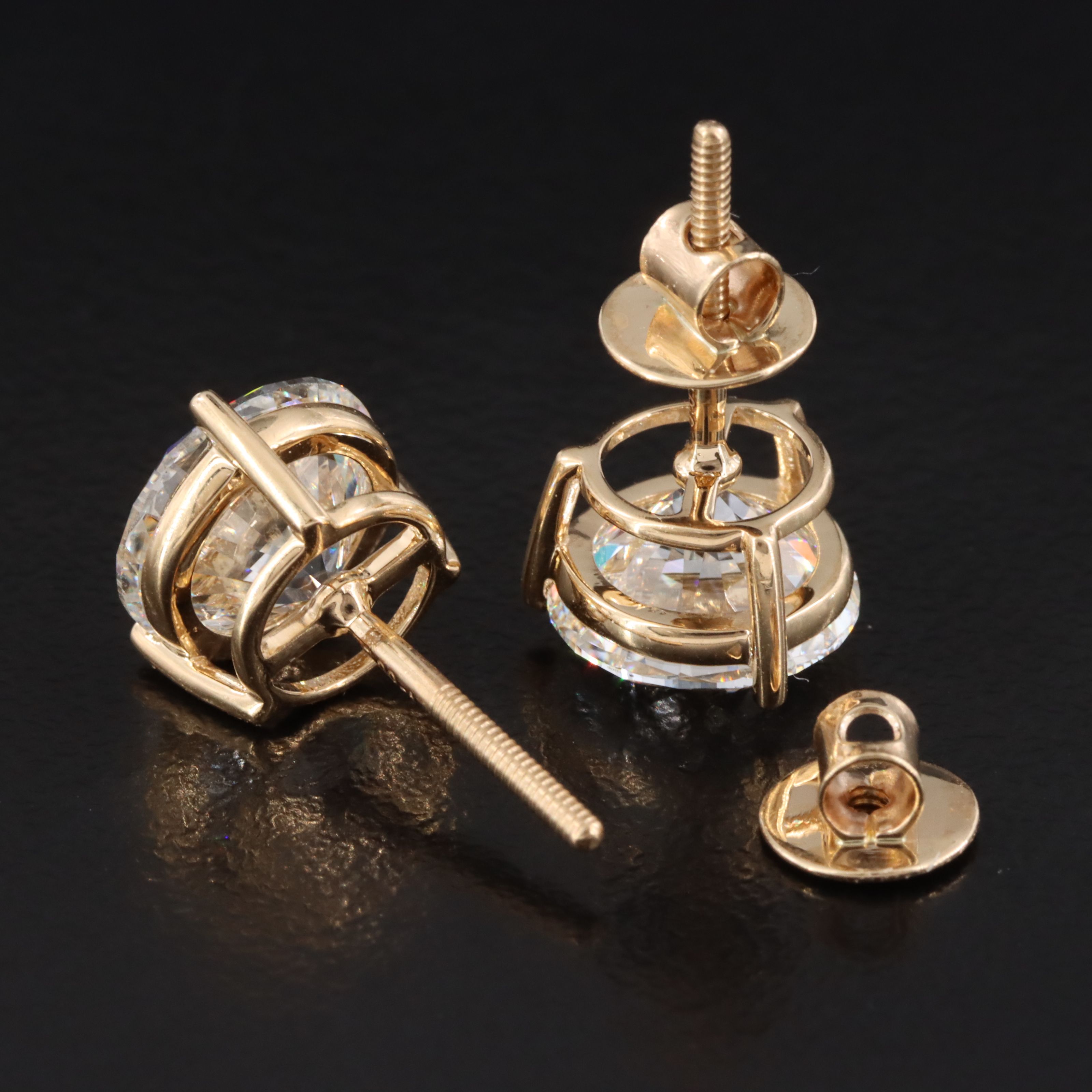 18K 5.09 CTW Lab Grown Diamond Stud Earrings with IGI Reports