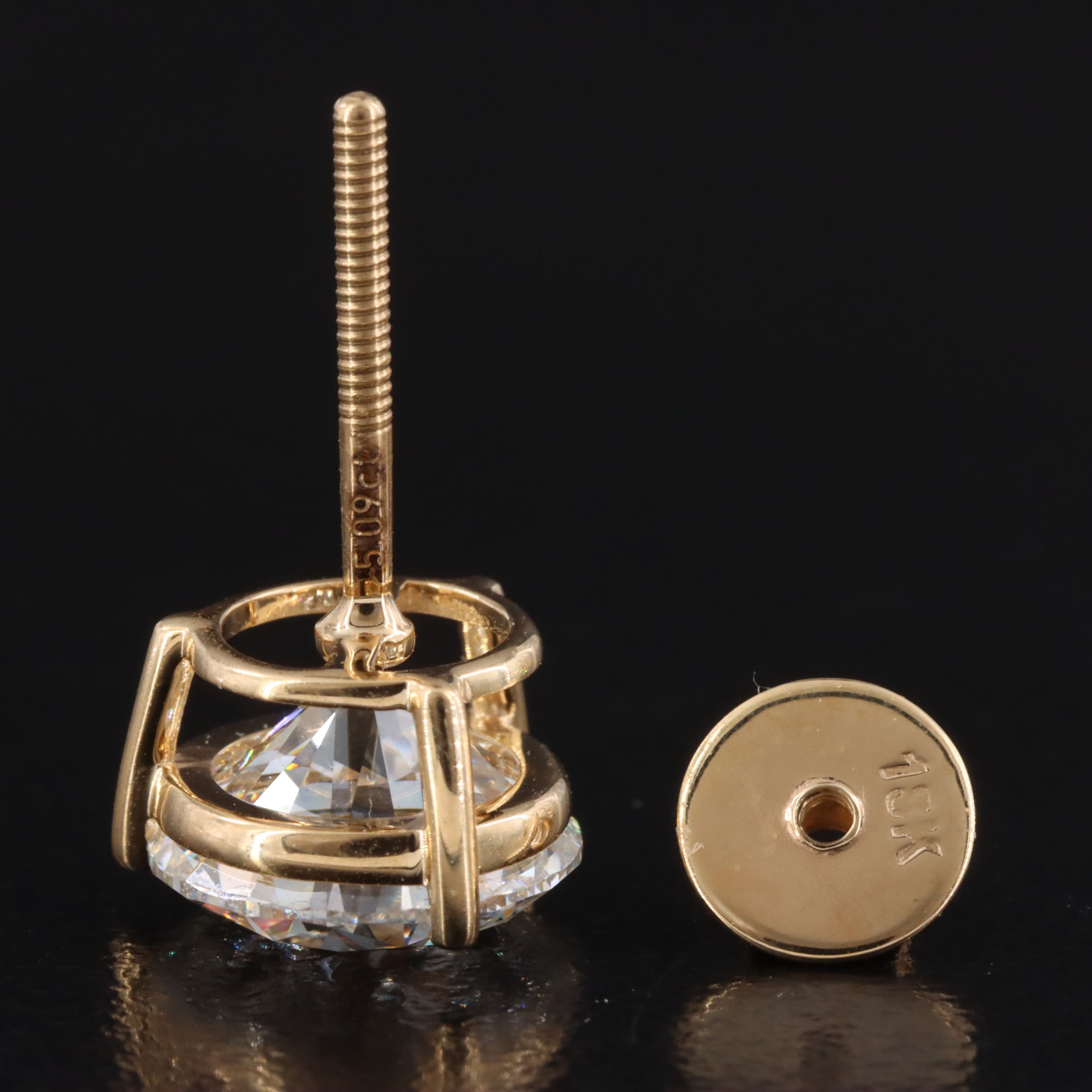 18K 5.09 CTW Lab Grown Diamond Stud Earrings with IGI Reports